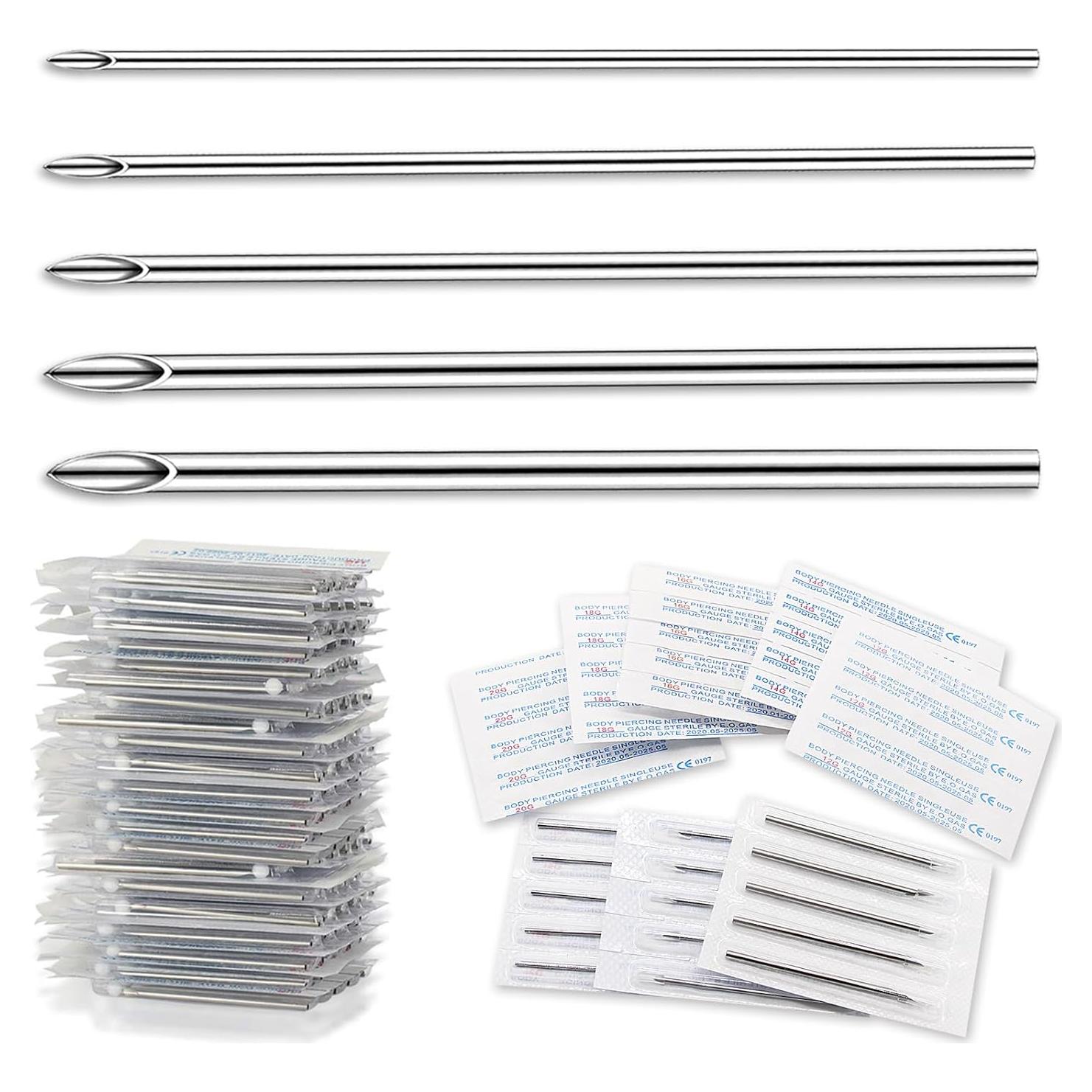 50 Agujas de Perforación Estériles Anghie 12G 14G 16G 18G 20G