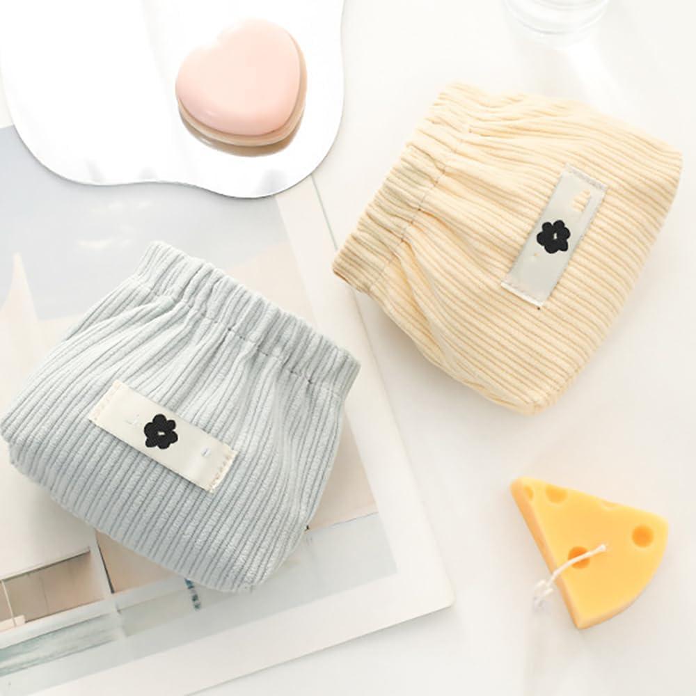 Bolsa de Almacenamiento Elástica Corduroy 6PCS - Organizador de Maquillaje