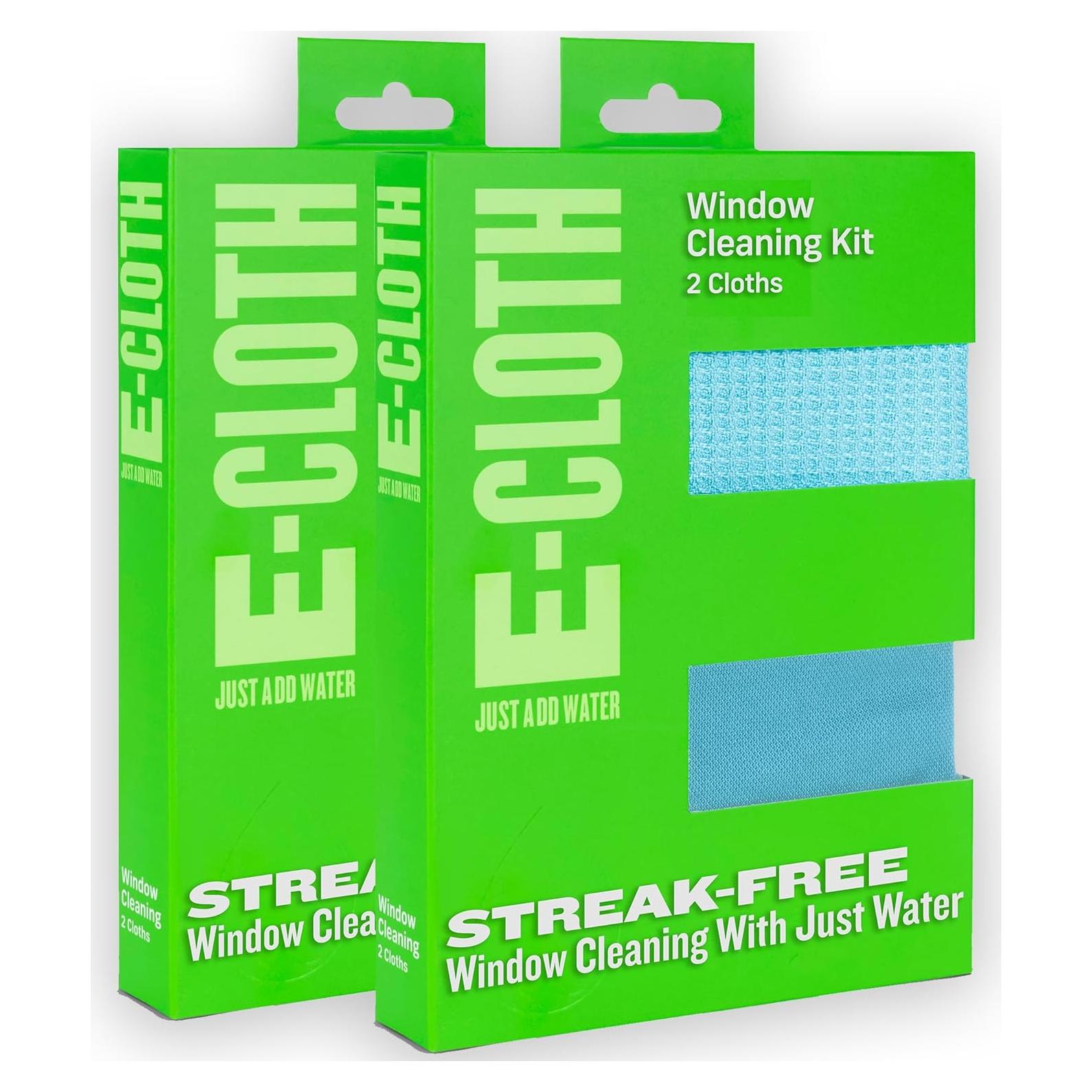 Paquete de 2 Paños E-Cloth para Limpieza de Ventanas