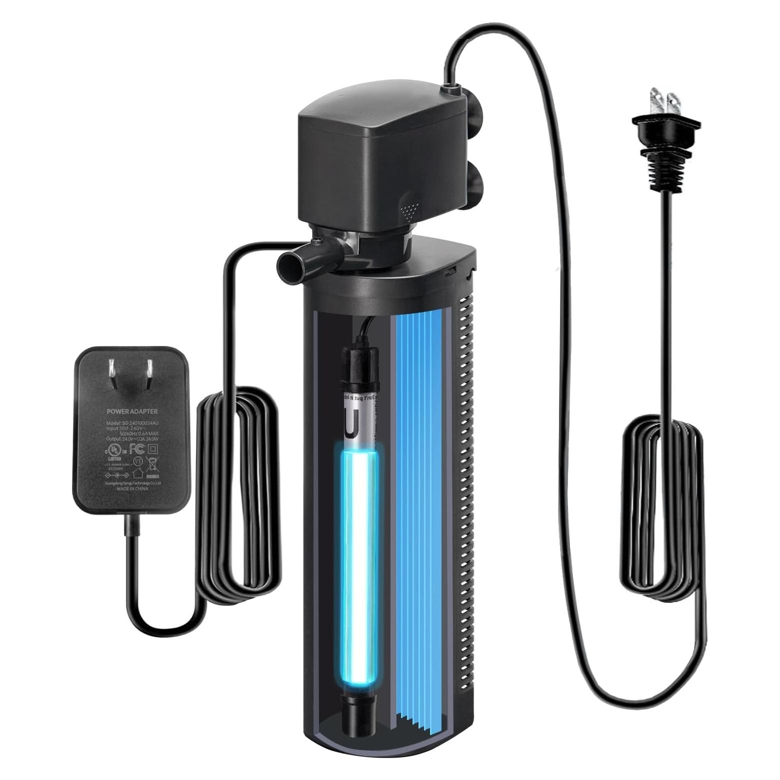 Filtro de Acuario Tararium 24V DC 100-400 Galones