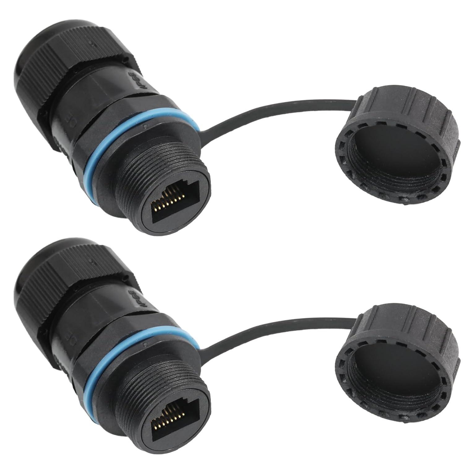 Acoplador RJ45 Impermeable PENGLIN 2PCS Cat6 Hembra a Hembra