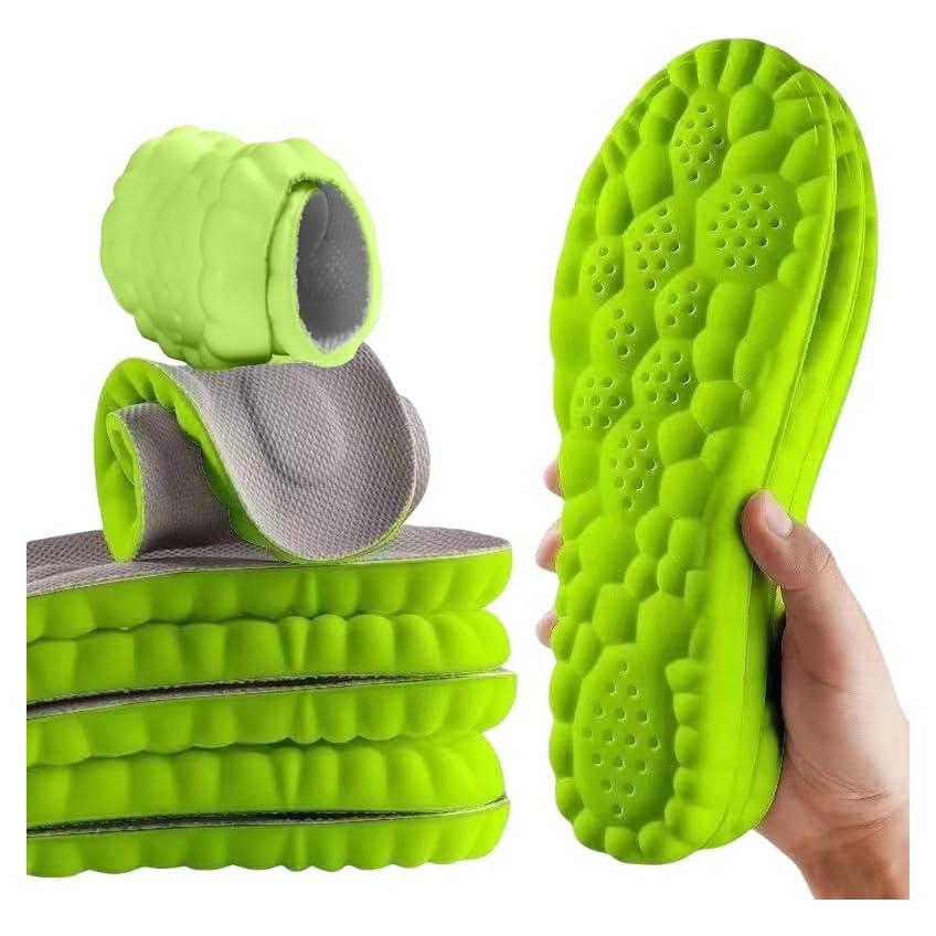 2 Pares de Plantillas 4D Cloud Unisex - Espuma Viscoelástica Verde