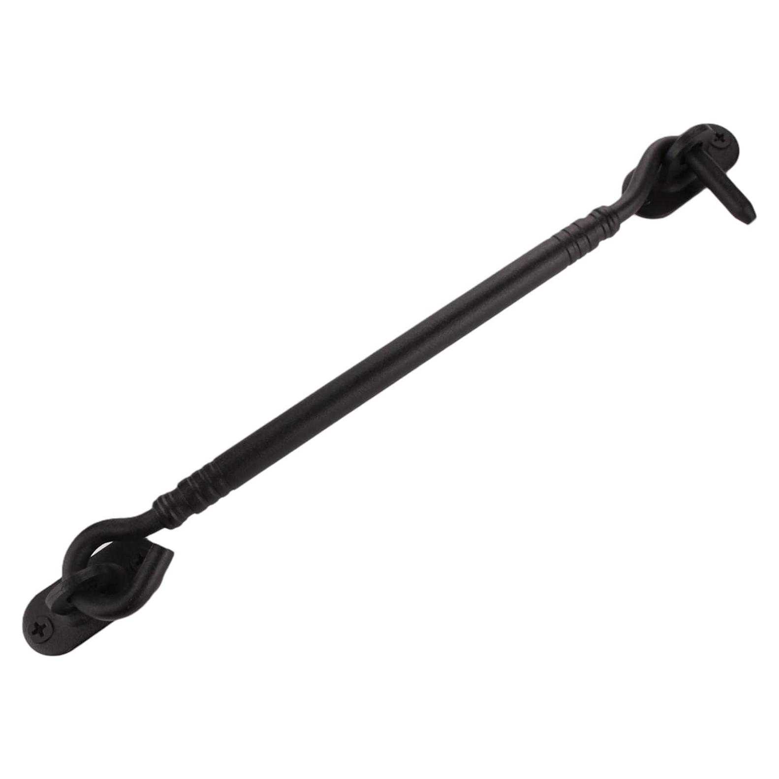 Gancho y Pestillo de Ojo FIREFLYWEB 20 cm Acero Inoxidable Negro