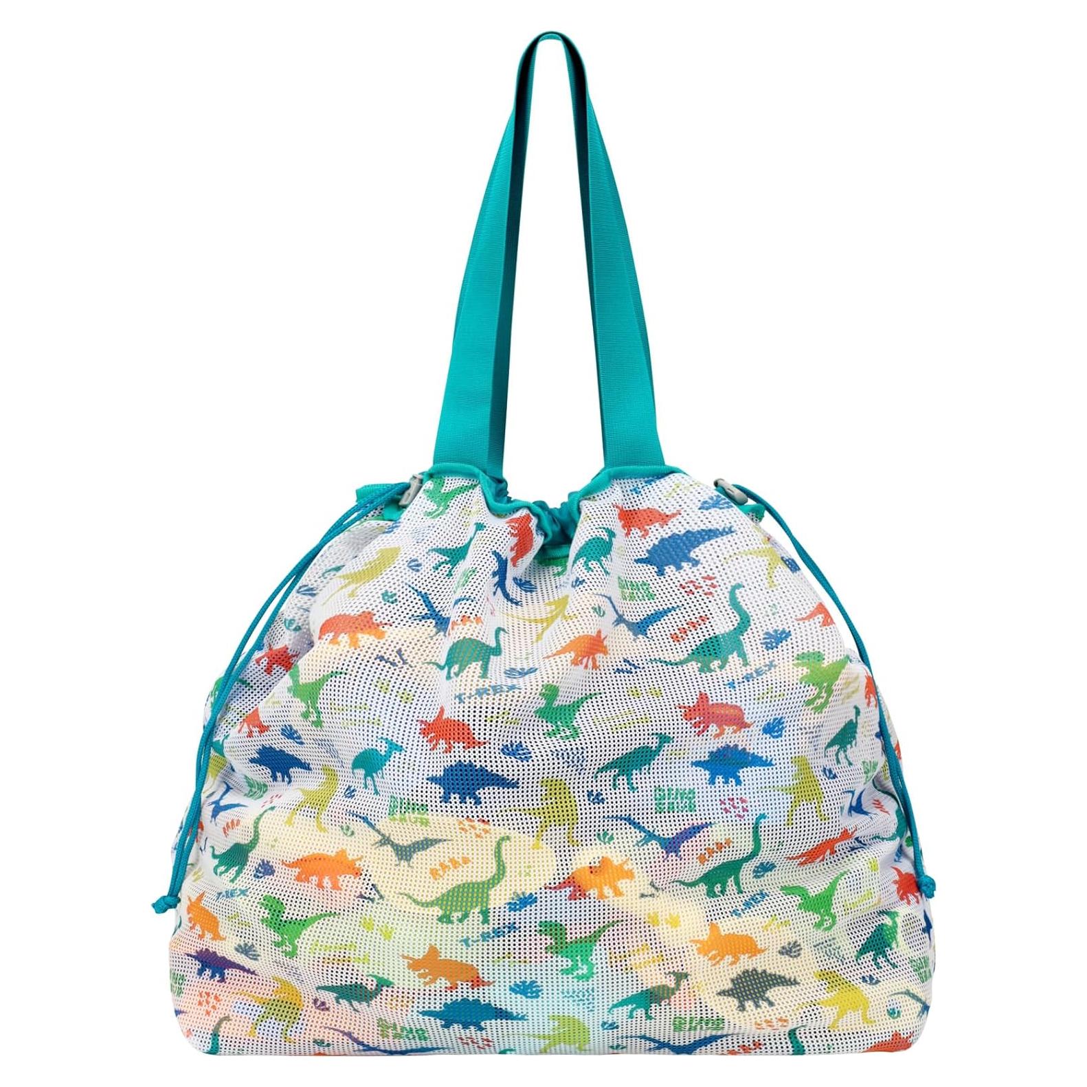 Bolsa de Juguetes de Playa BrainyBees Extra Grande Verde Dino