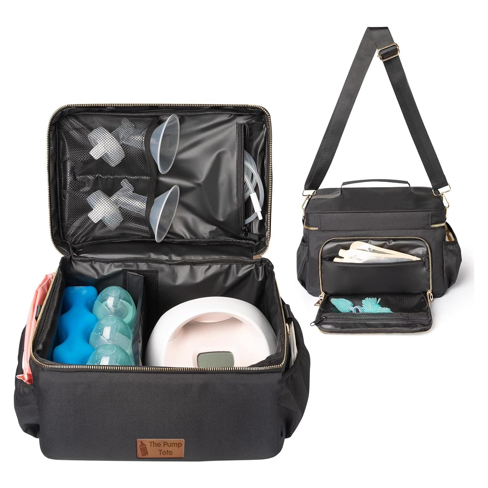 Bolsa de Transporte para Extractor de Leche EliteMom - Negro, Aislante y Funcional