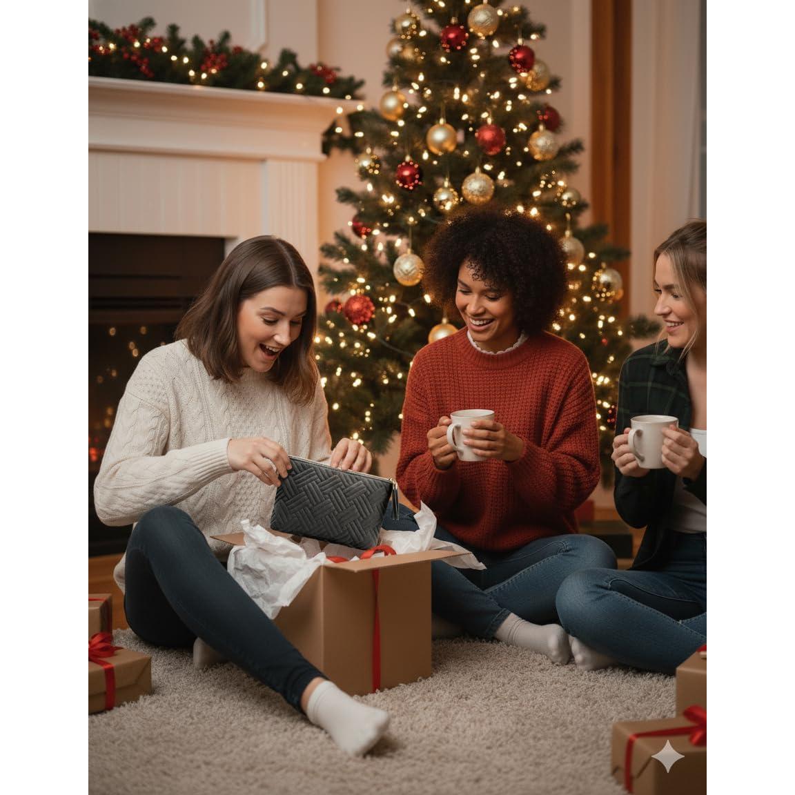 Bolsa Cosmética Pequeña BAGSMART Negra Impermeable para Viajes