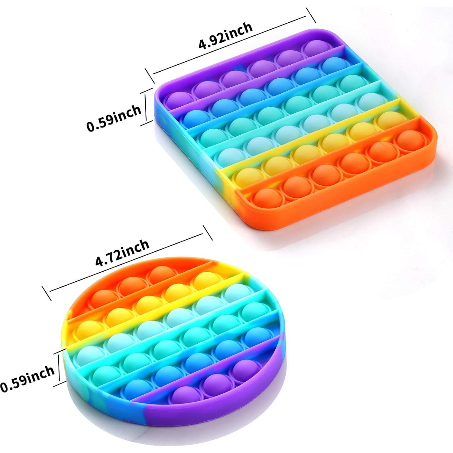 Juego de 2 Juguetes Sensoriales Pop Fidget Silicona Fpxnb