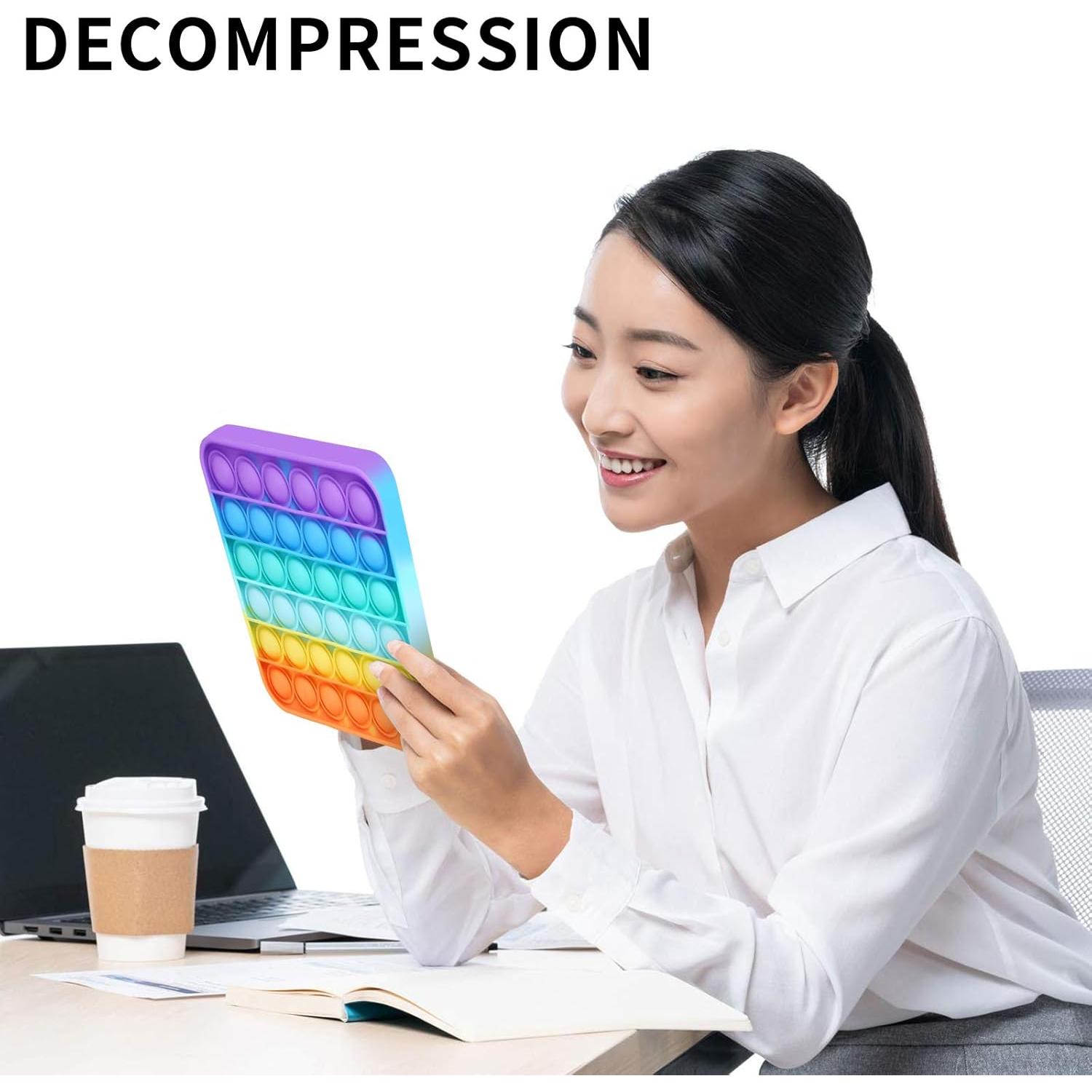 Juego de 2 Juguetes Sensoriales Pop Fidget Silicona Fpxnb