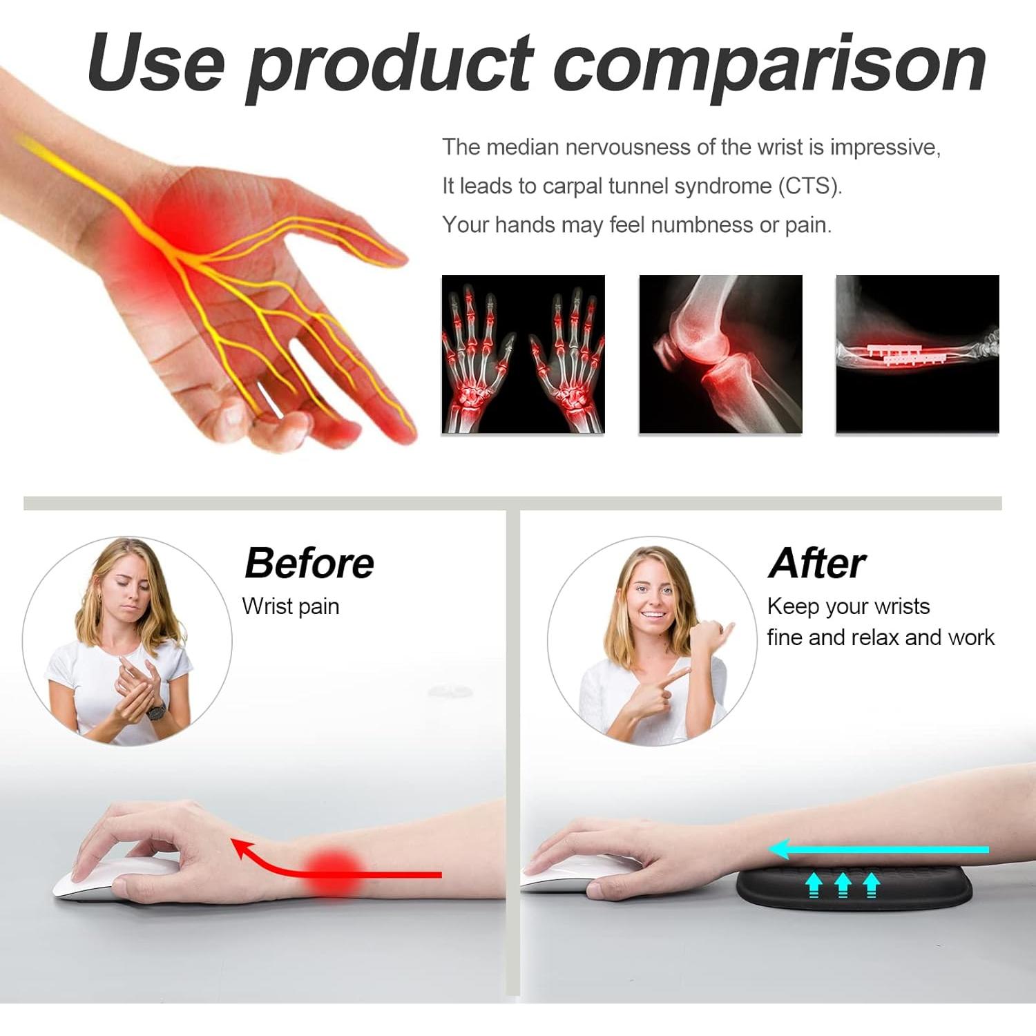 Almohadilla Ergonómica Vaydeer para Codo y Muñeca, Nube, 18.3x13.6cm