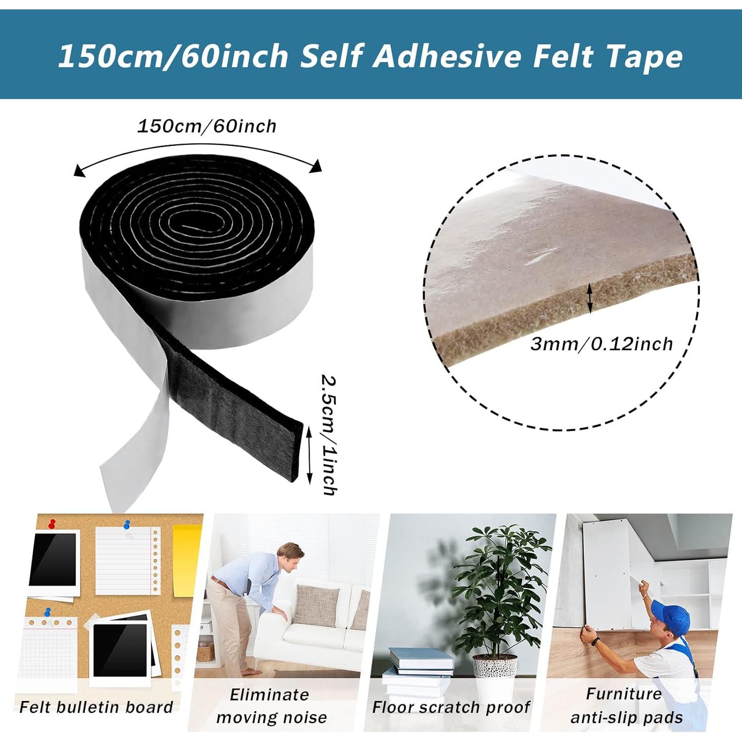 Tiras de Fieltro Autoadhesivas Shappy 120x2.54cm - 2 Paquetes