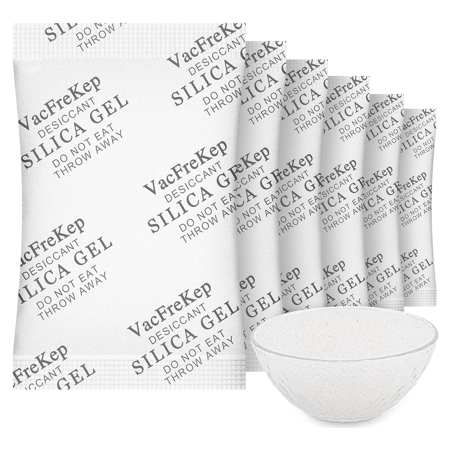 Paquetes de Gel de Silica Alimenticio VacFreKep 10g x 150 Unidades