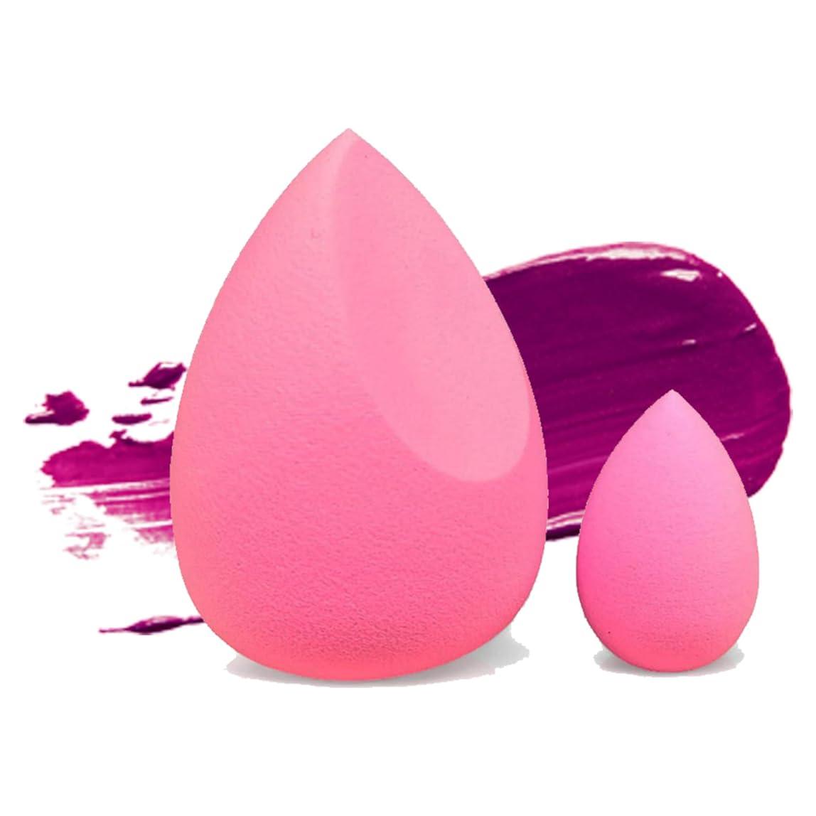 Juego de 2 Esponjas de Maquillaje GK - Alta Densidad, Rosa Fucsia