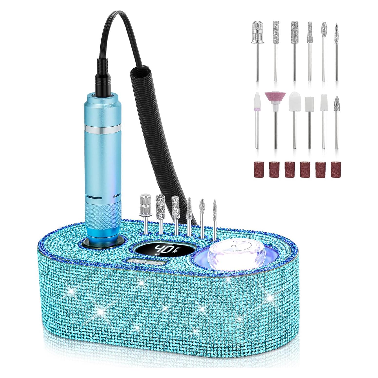 Fresadora de Uñas Eléctrica DEDNMSCA 40000RPM con 12 Brocas