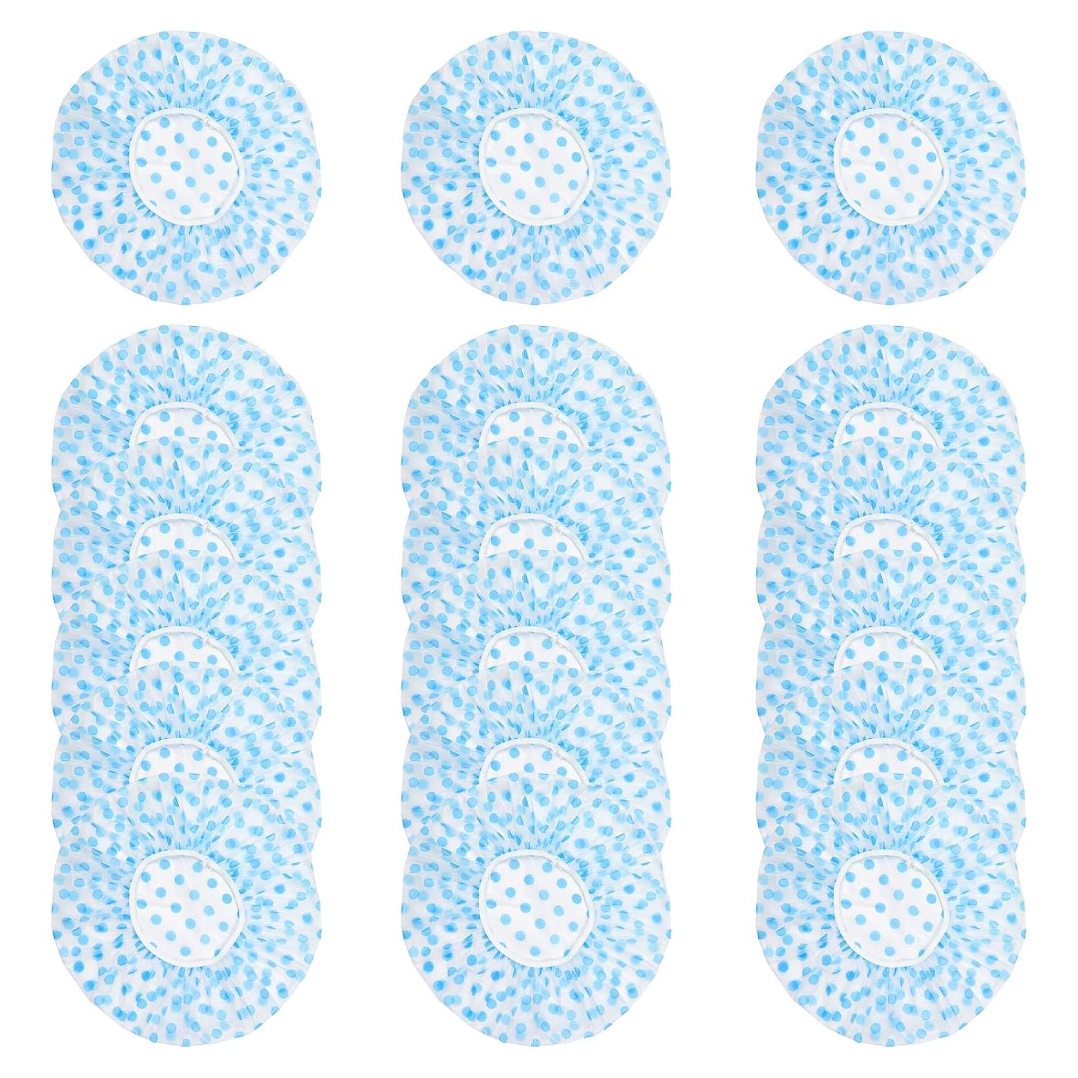 Paquete de 18 Gorras de Ducha Reutilizables FZWONVUC Azul