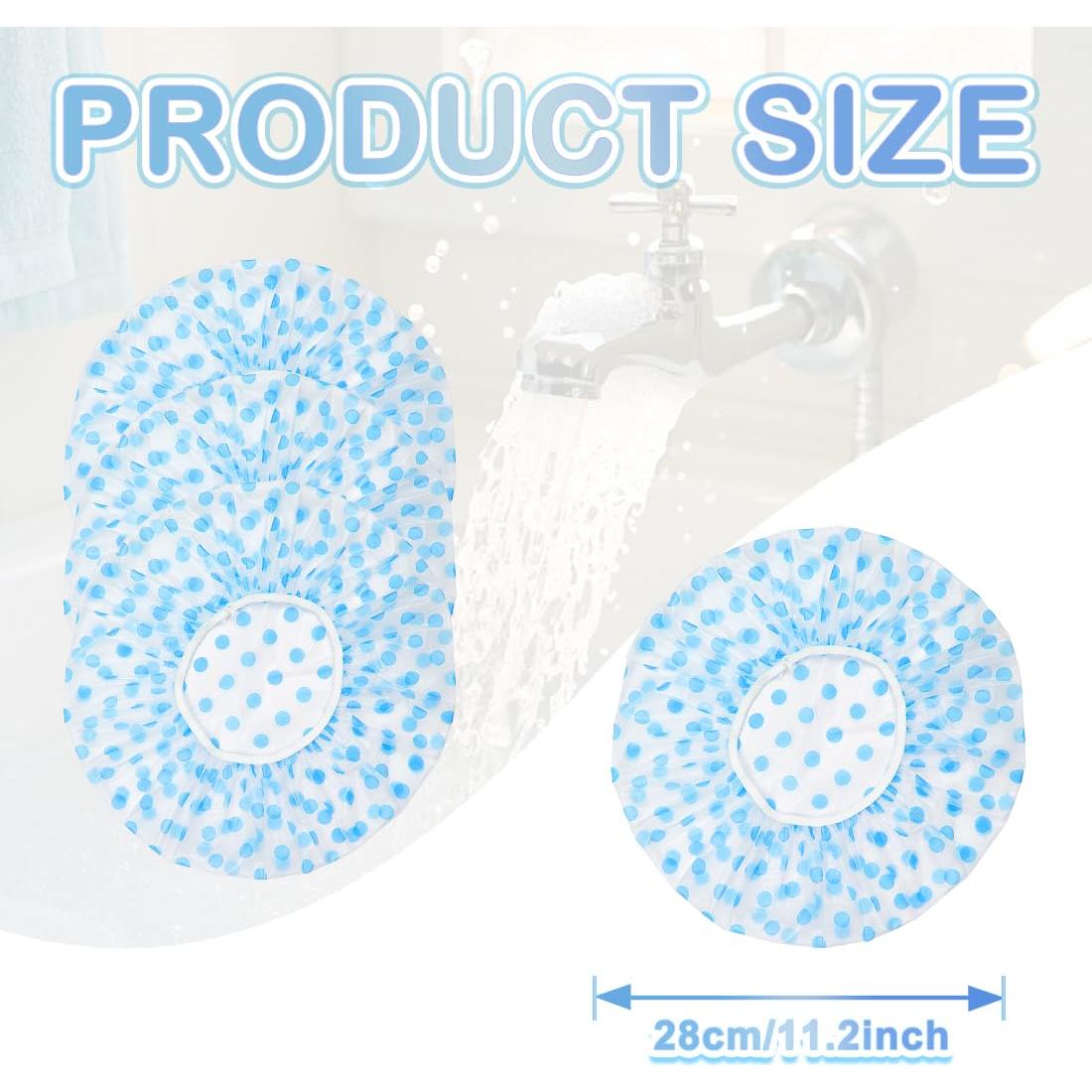 Paquete de 18 Gorras de Ducha Reutilizables FZWONVUC Azul