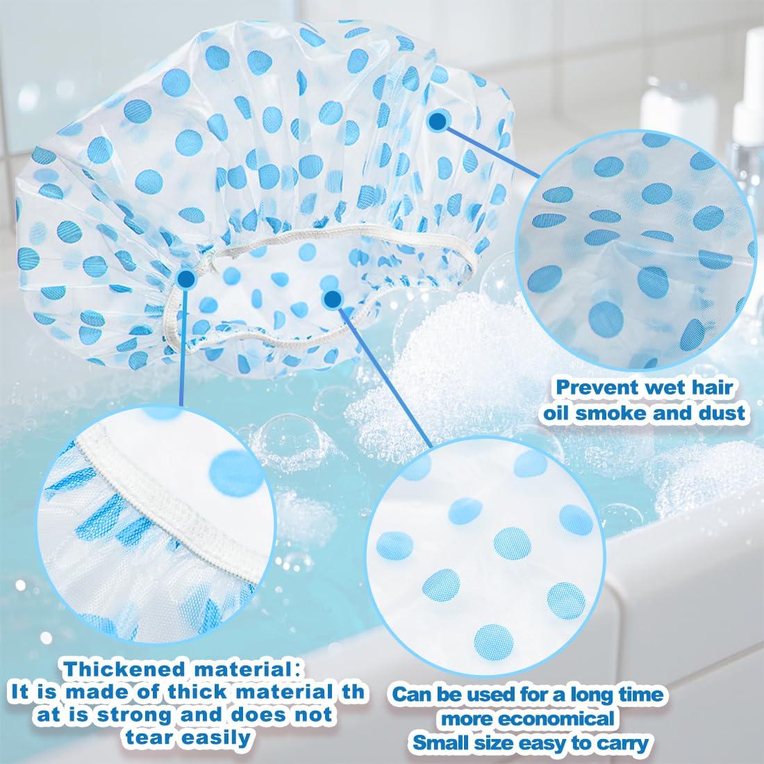 Paquete de 18 Gorras de Ducha Reutilizables FZWONVUC Azul