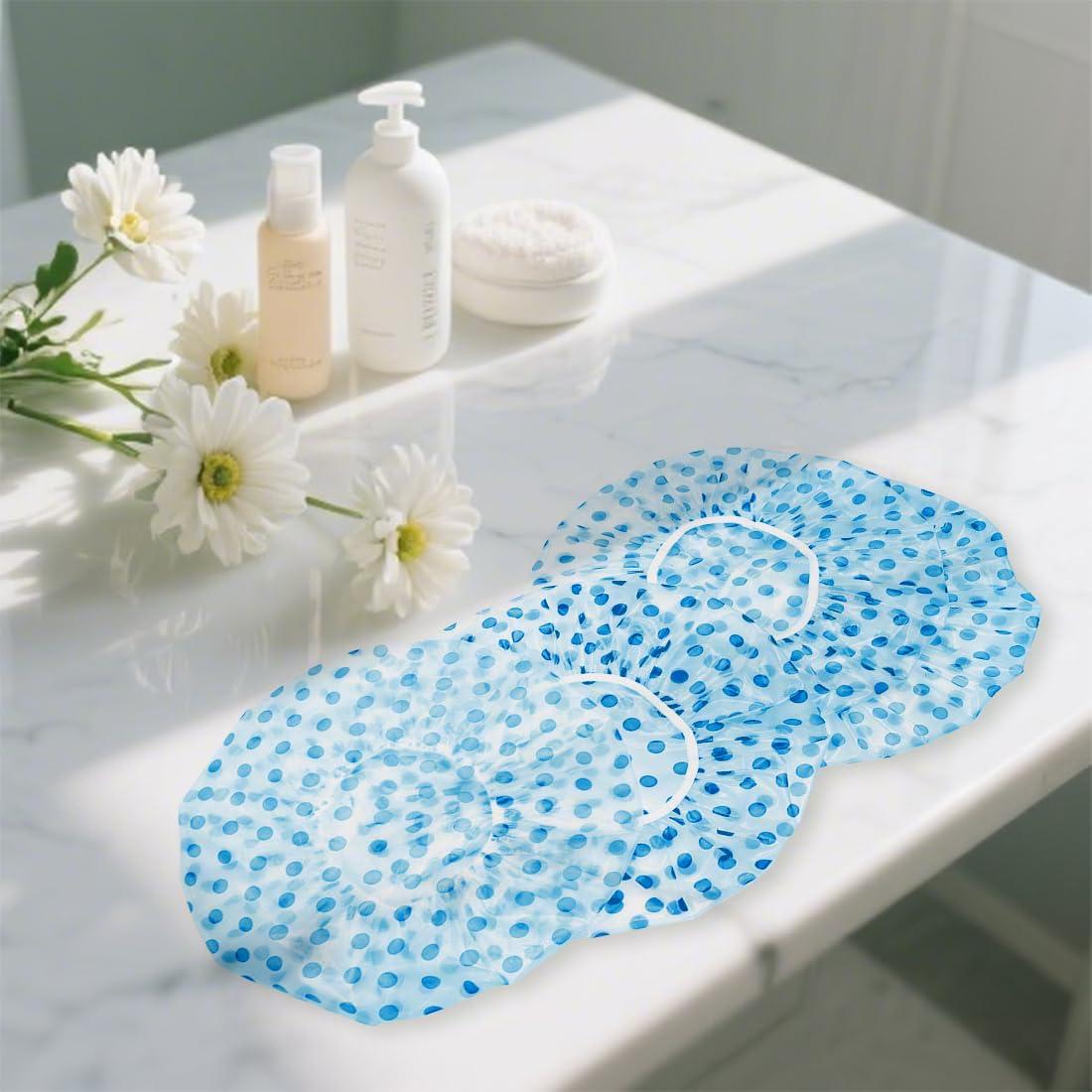 Paquete de 18 Gorras de Ducha Reutilizables FZWONVUC Azul