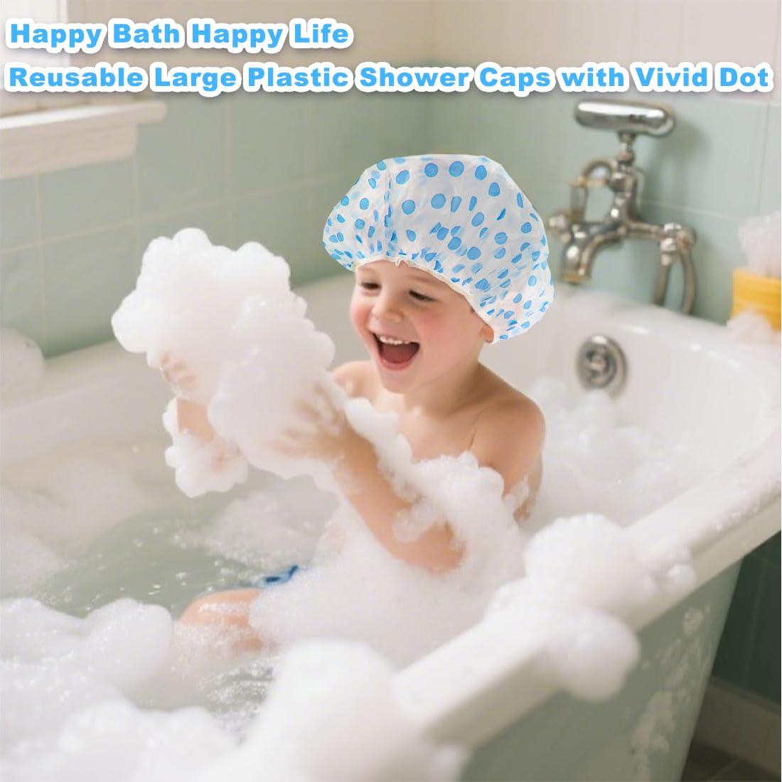 Paquete de 18 Gorras de Ducha Reutilizables FZWONVUC Azul