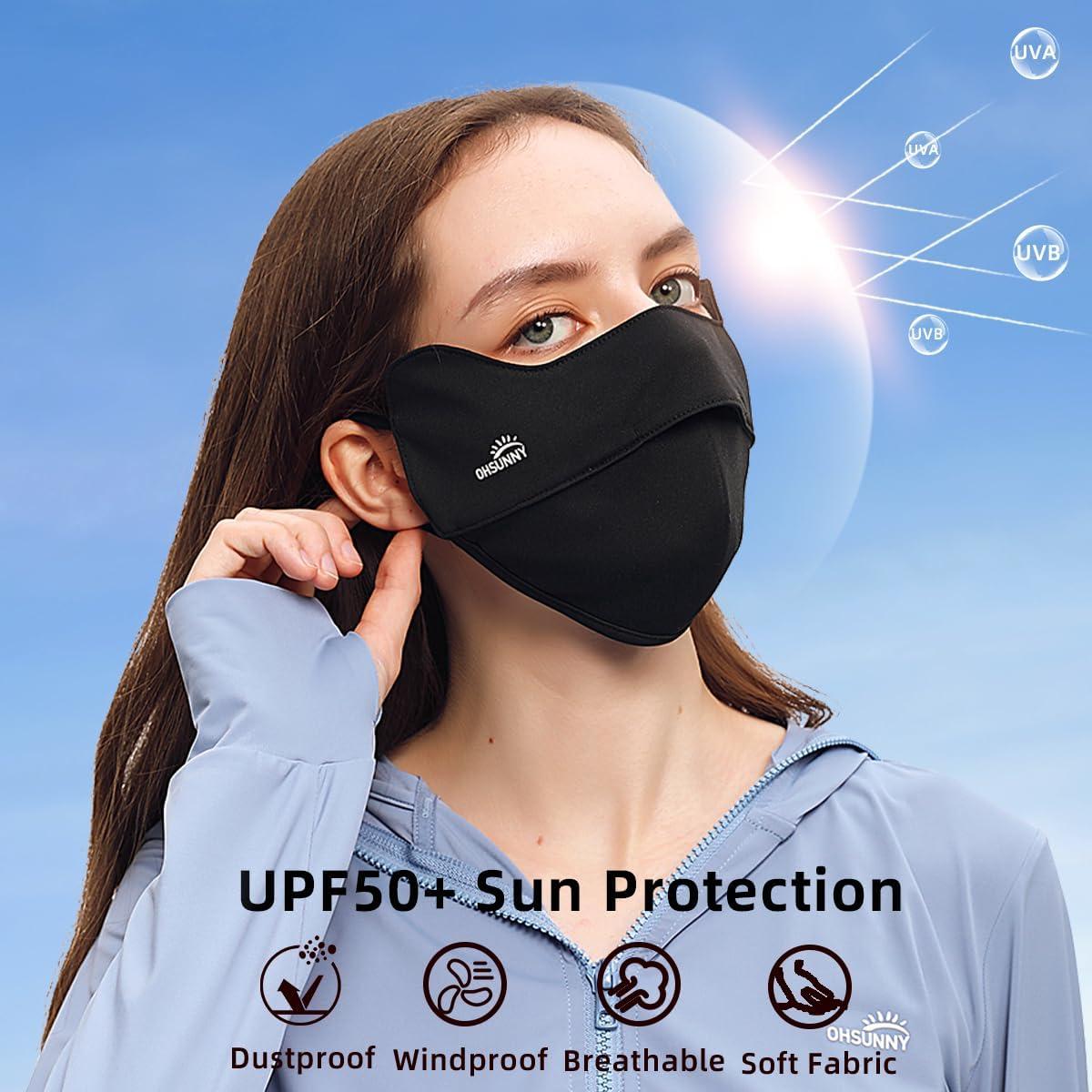 Cubierta Facial Solar UPF 50+ para Mujeres - Transpirable y Enfriamiento