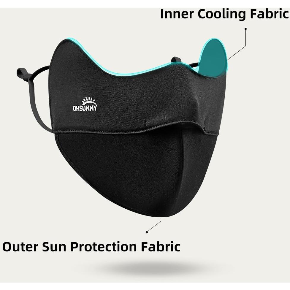 Cubierta Facial Solar UPF 50+ para Mujeres - Transpirable y Enfriamiento