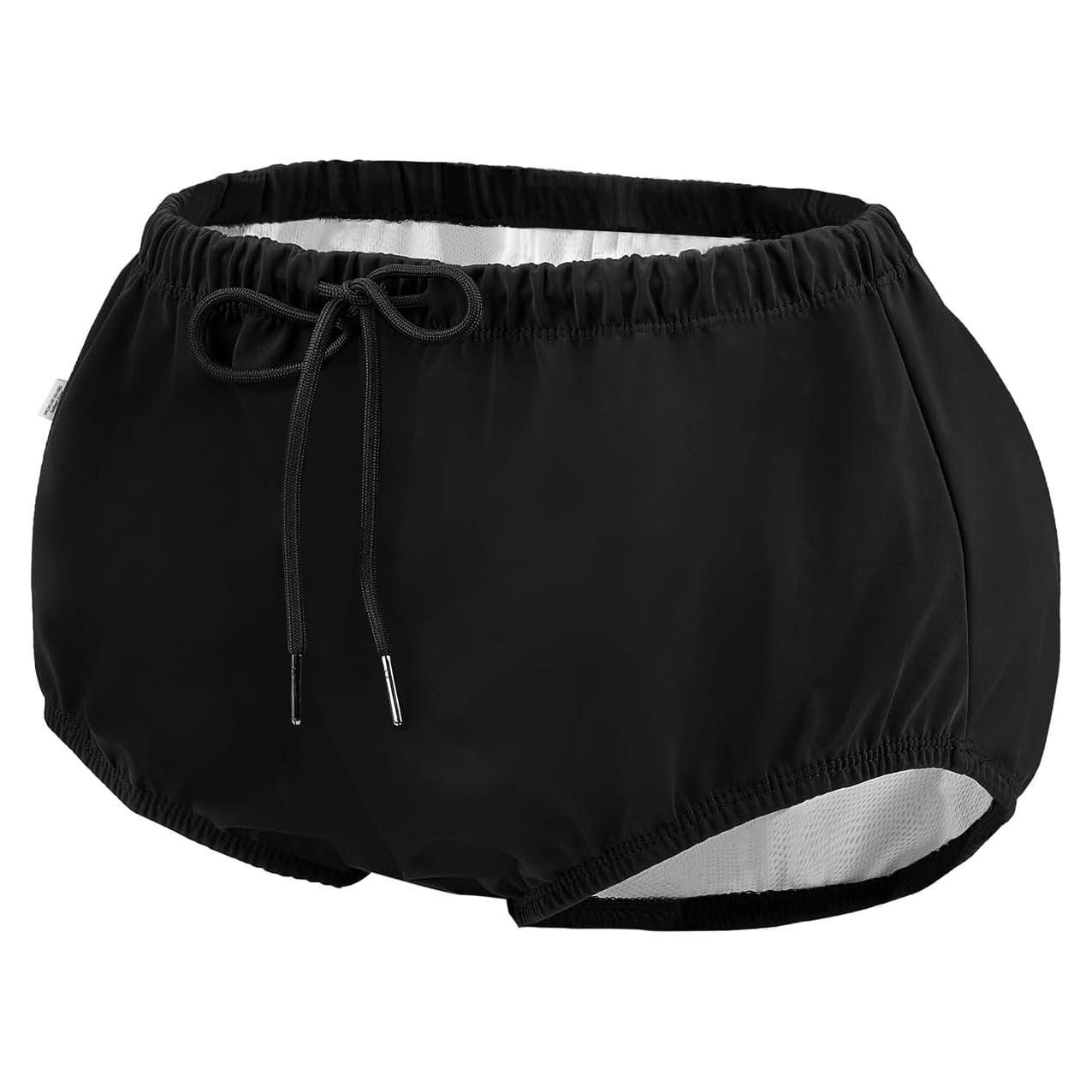 Pañal de Natación Reutilizable LFDAVP para Adultos - Negro S