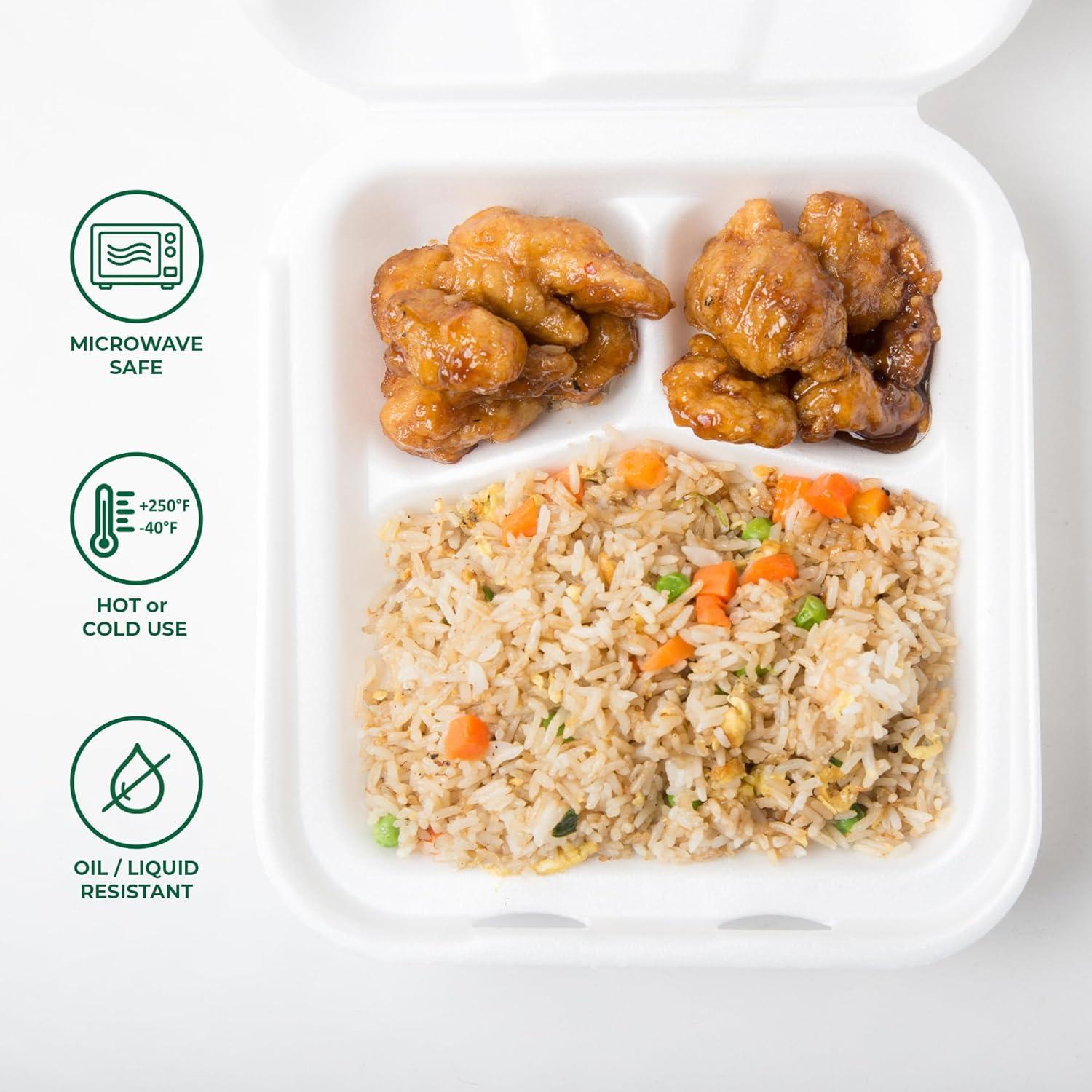 Contenedores Compostables Freshware 20x20 cm - Paquete de 50