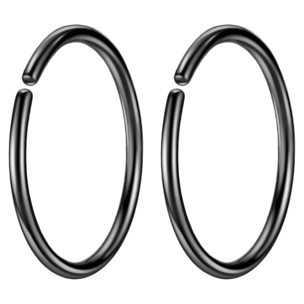 Pendientes de Aro Oro Plata Rosa 6-12mm Conjunto 4/2