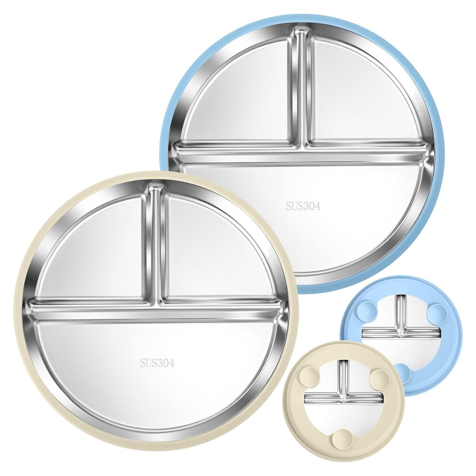 Platos Divididos para Bebés Palksky de Acero Inoxidable Set de 2