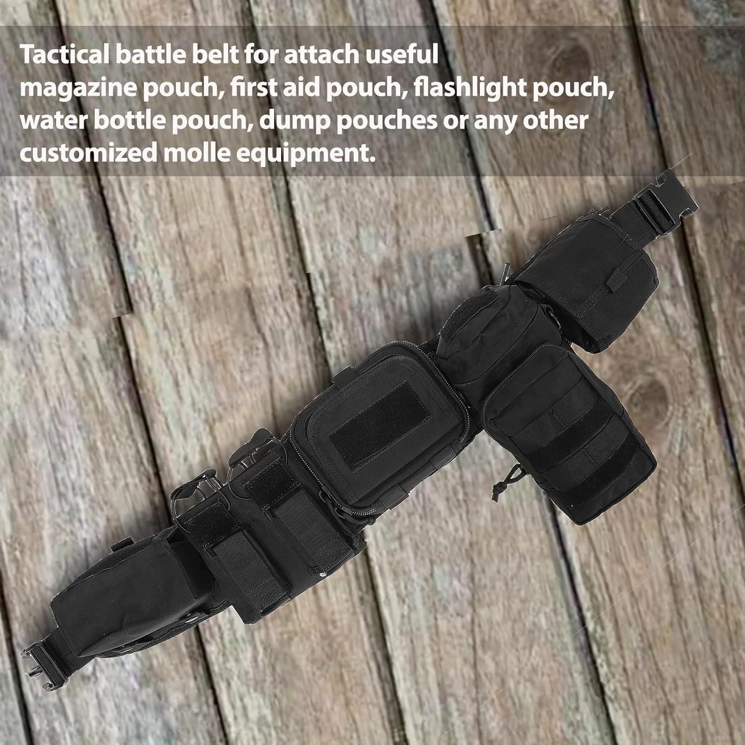 Cinturón Táctico YAKEDA 5 en 1 con Bolsas y Ajustable