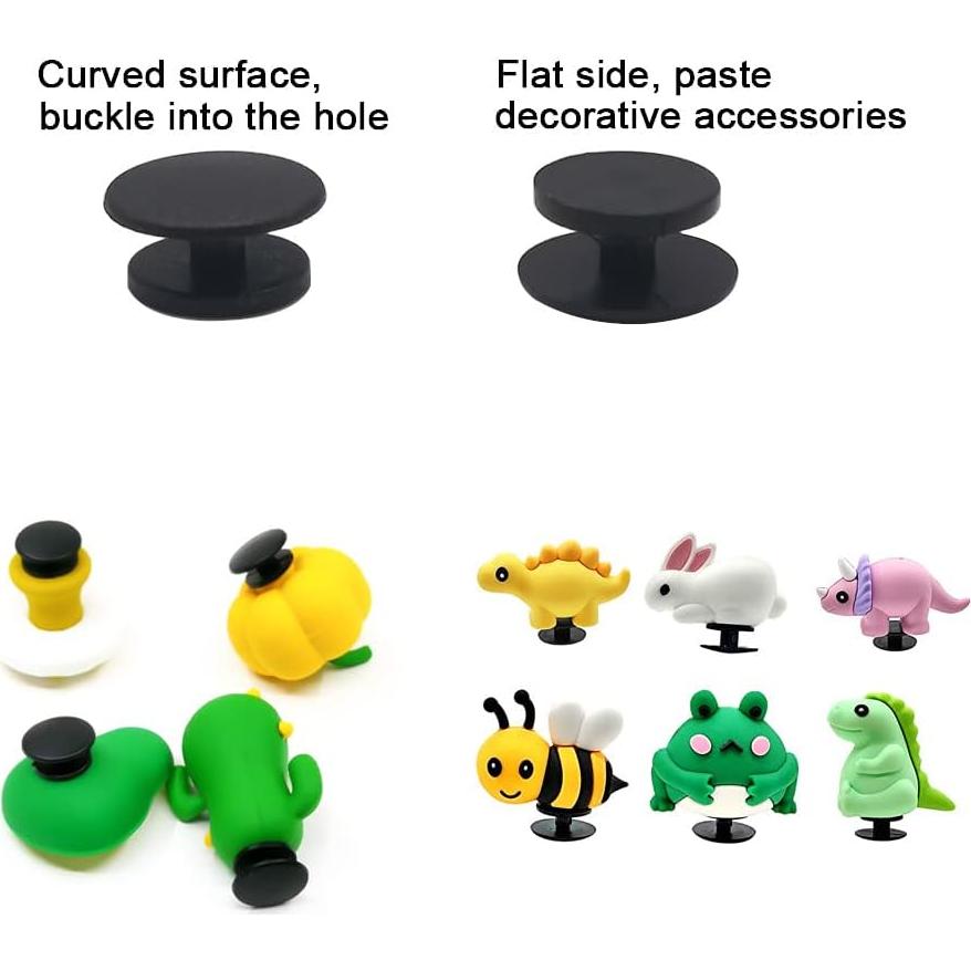 Paquete de 100 Botones de Plástico Negro 12x10mm para DIY