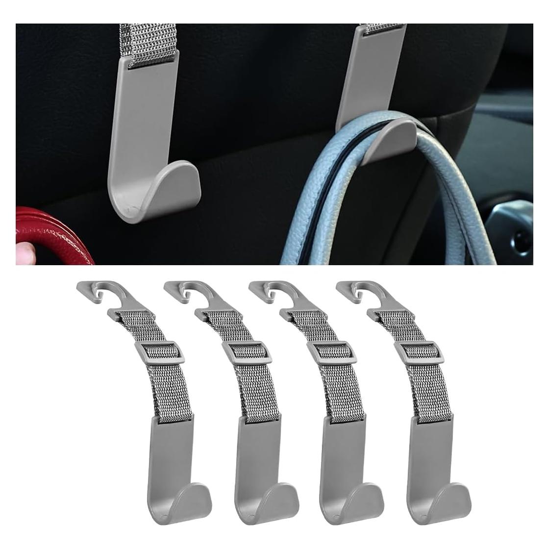 Gancho Ajustable para Reposacabezas Mandark 4PCS Gris