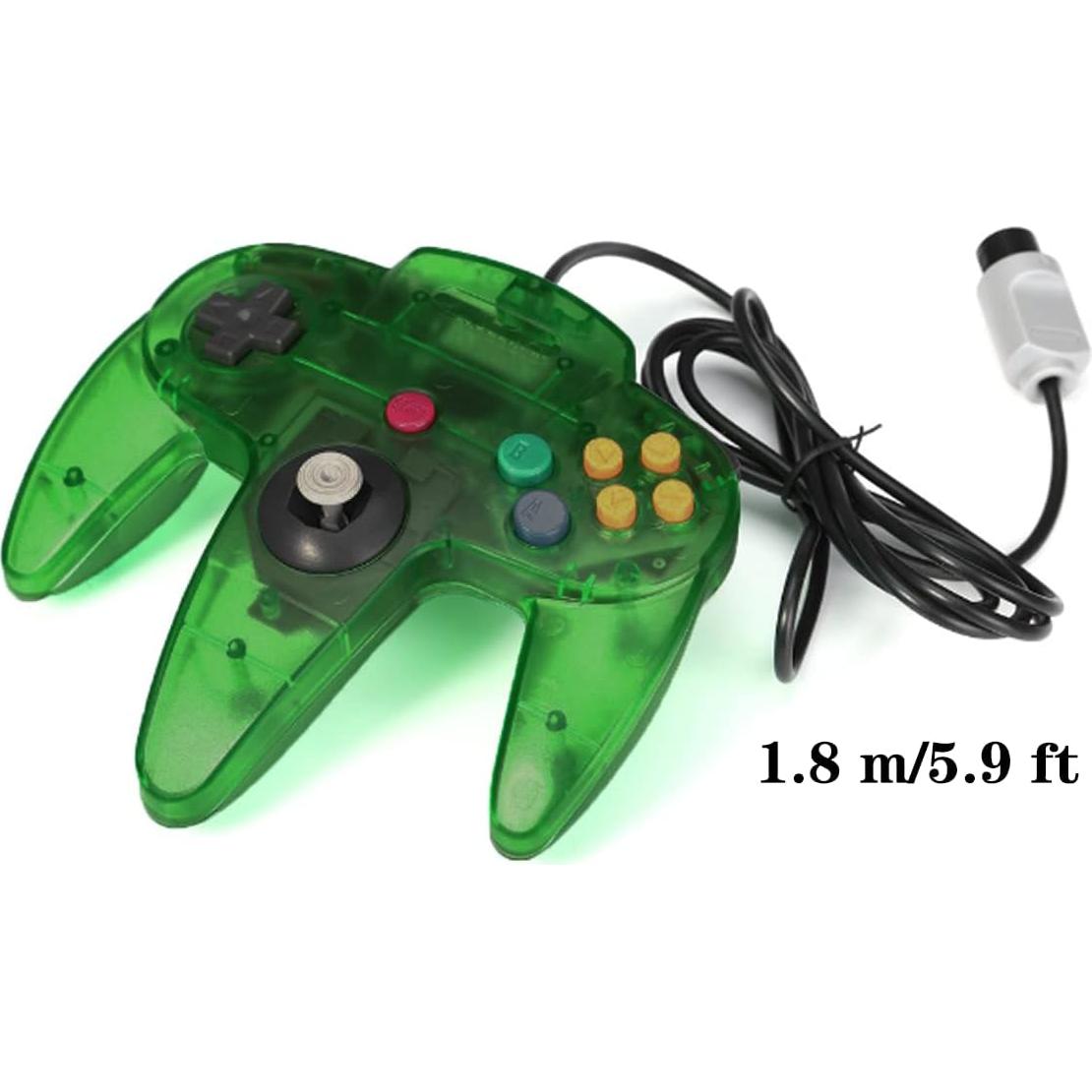 Controlador N64 ZeroStory Con Cable Verde y Púrpura 1.8m