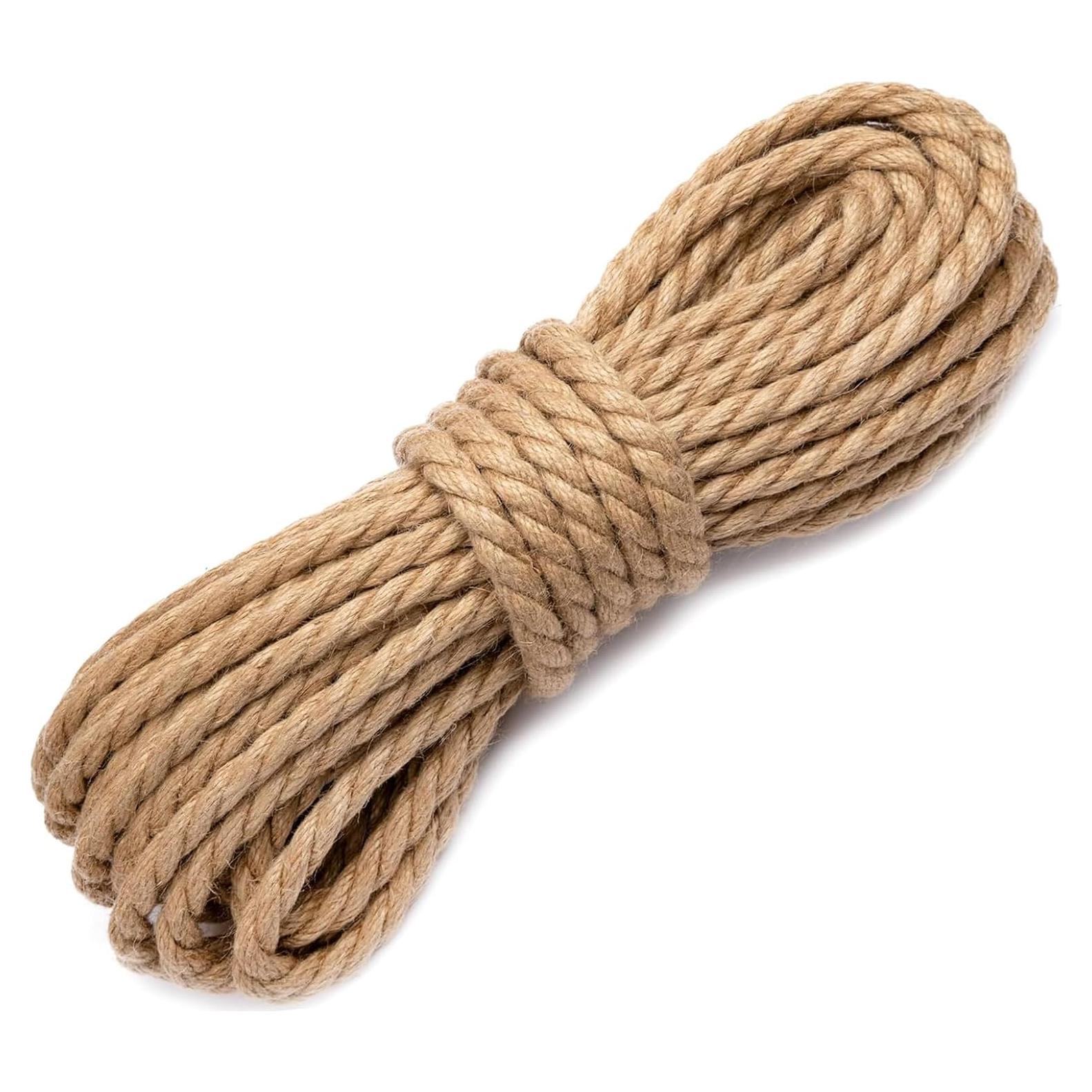 Cuerda de yute trenzada RIVERLIN 15.24m 2.54cm alta resistencia