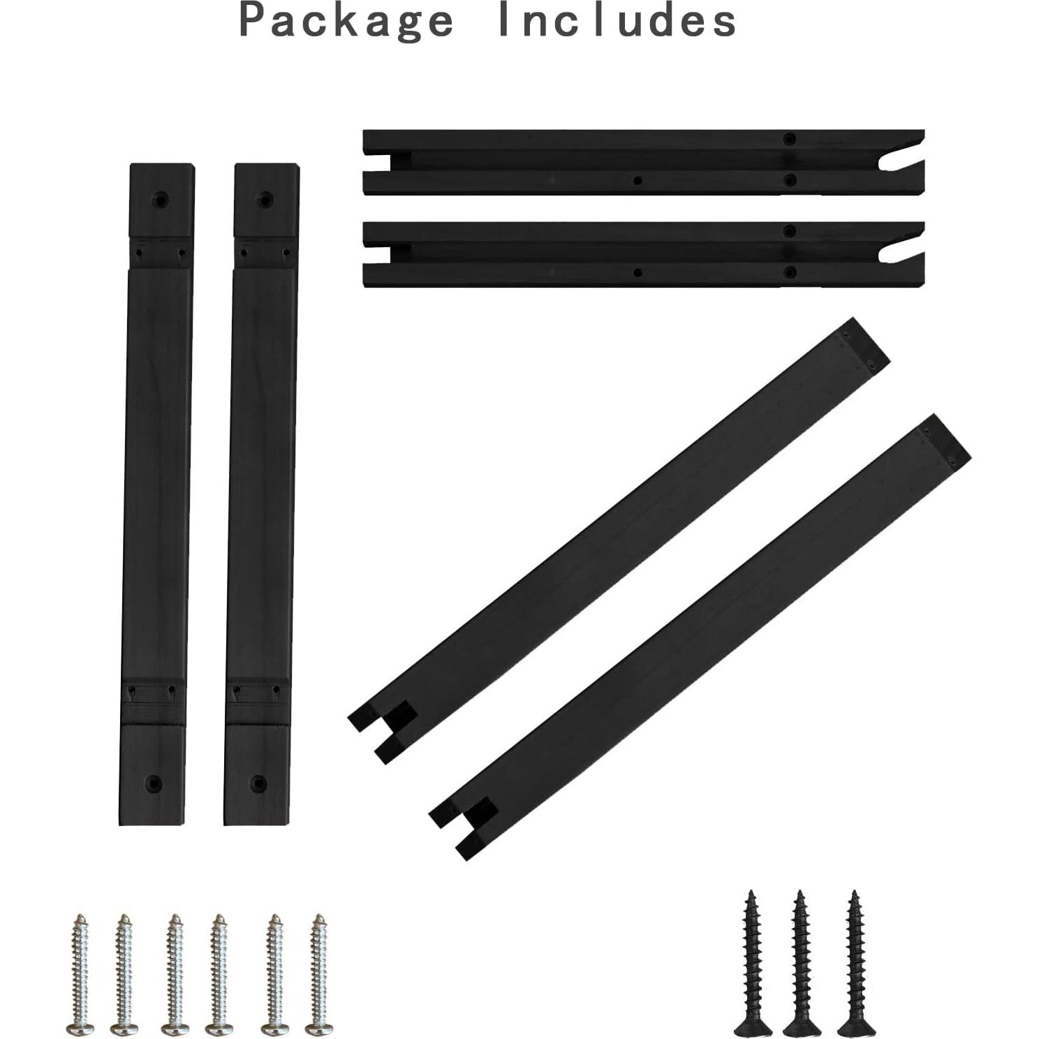 Soporte de Madera Montado en Pared FRIADE - Juego de 2, Negro