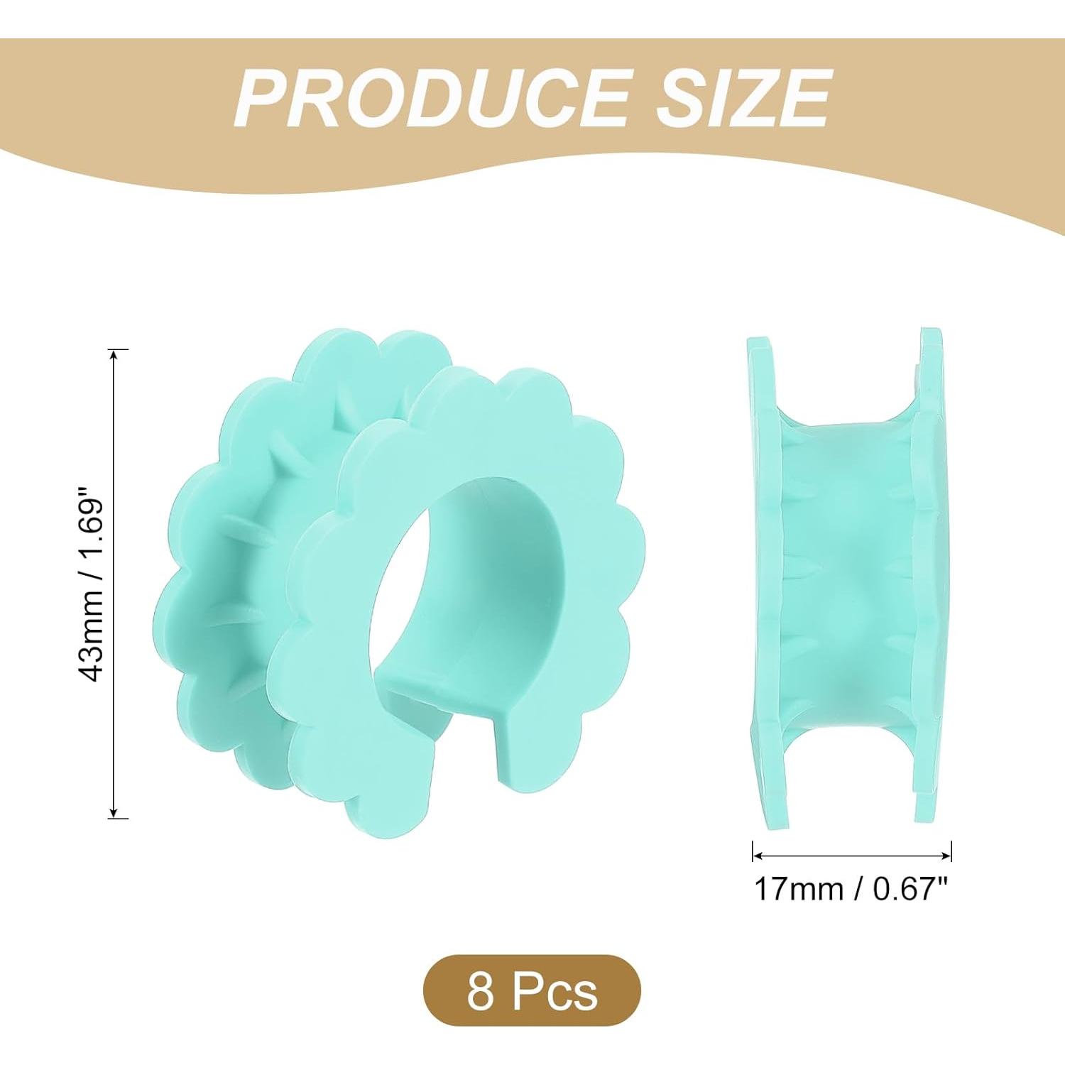 Ganchos Antiviento de Silicona uxcell - 8 Pcs Verde