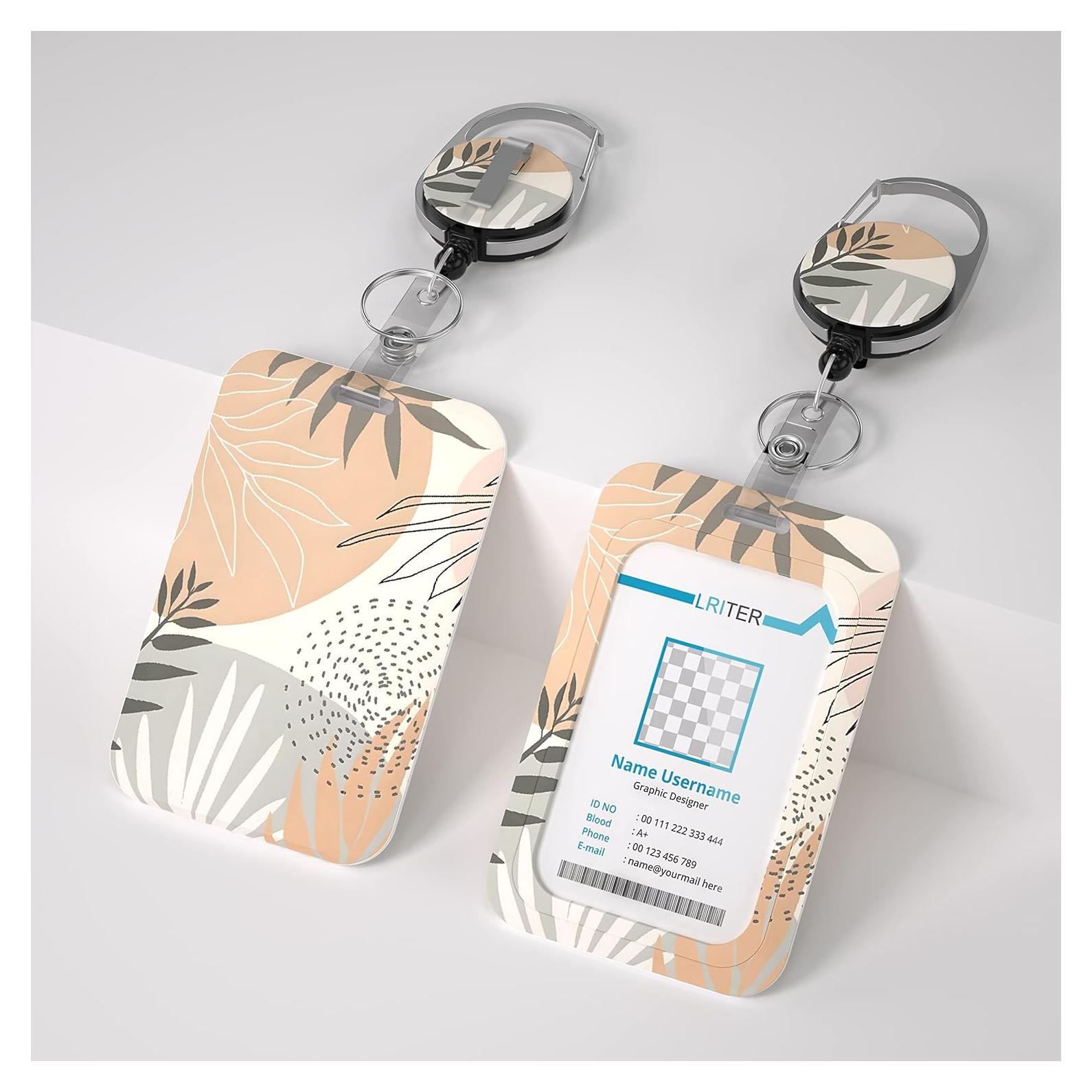 Soporte de Insignia Retráctil LRITER con Clip y Carrete 60 cm