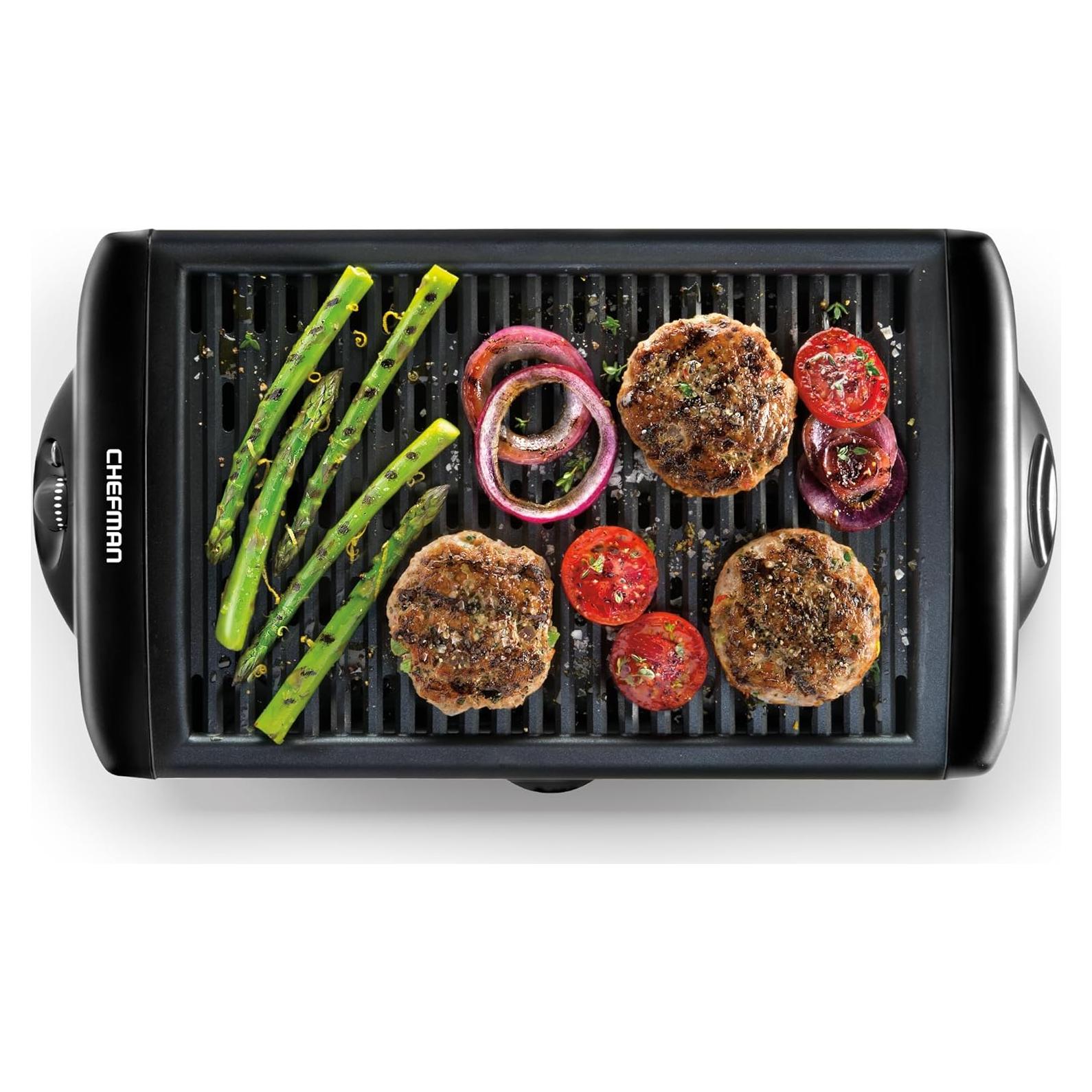 Parrilla Eléctrica Interior Chefman 1220W Antiadherente