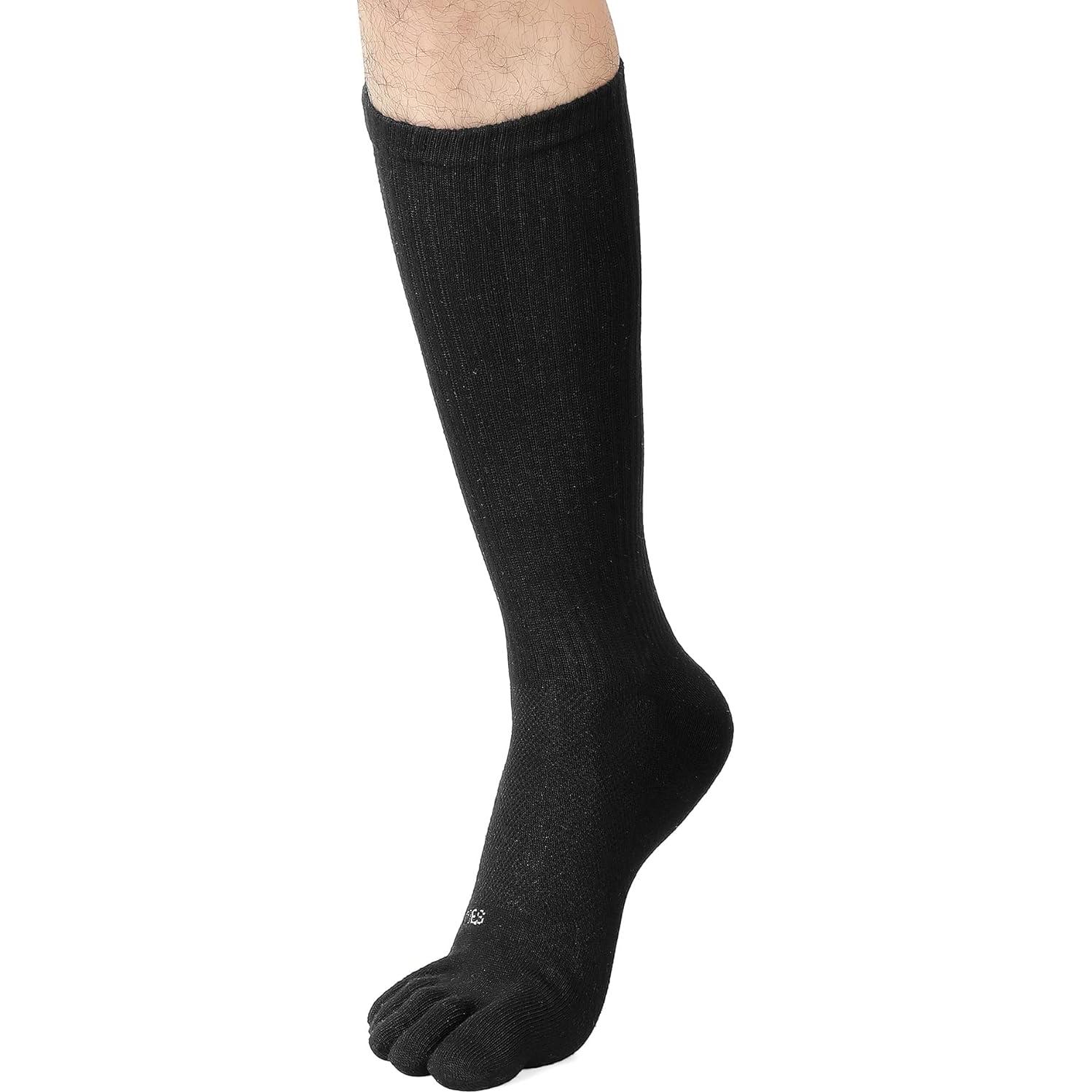 Calcetines de Crew Transpirables FUN TOES para Hombre - Paquete de 6 Pares