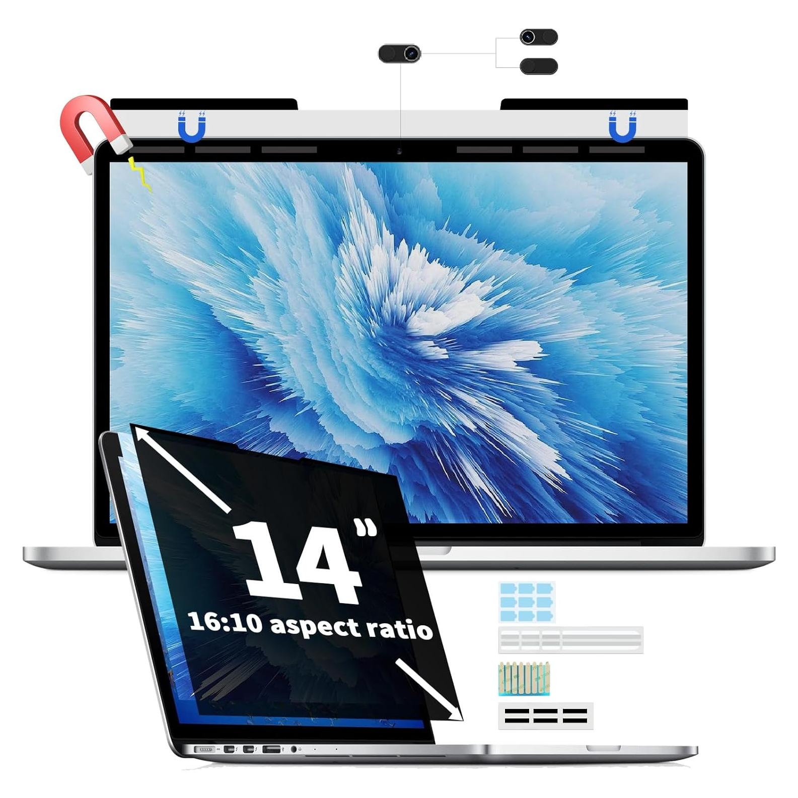 Filtro de Privacidad Magnético 14" Halloive 16:10 Anti-reflejo