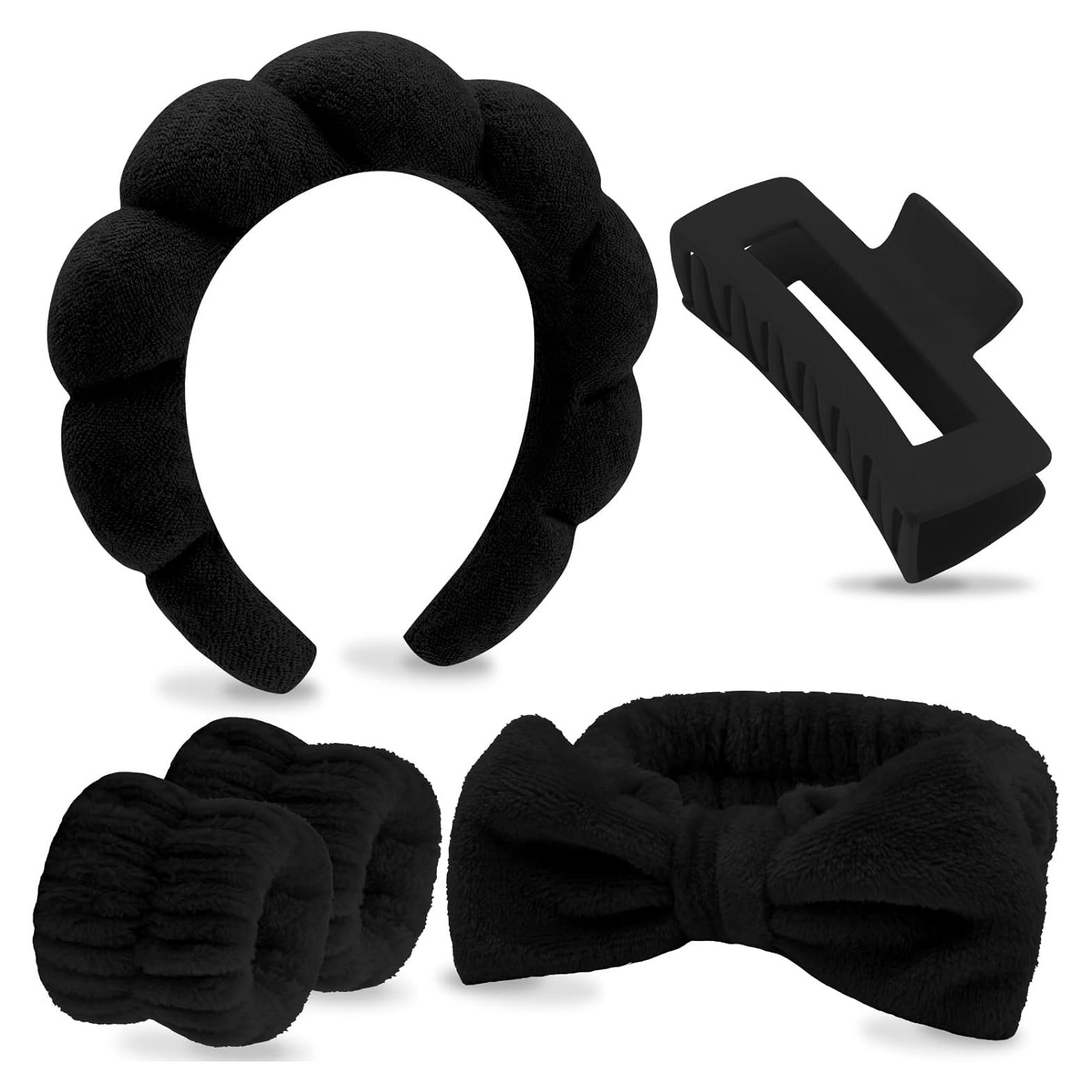 Diademas de Spa Velscrun 5 Pcs para Cuidado Facial y Maquillaje