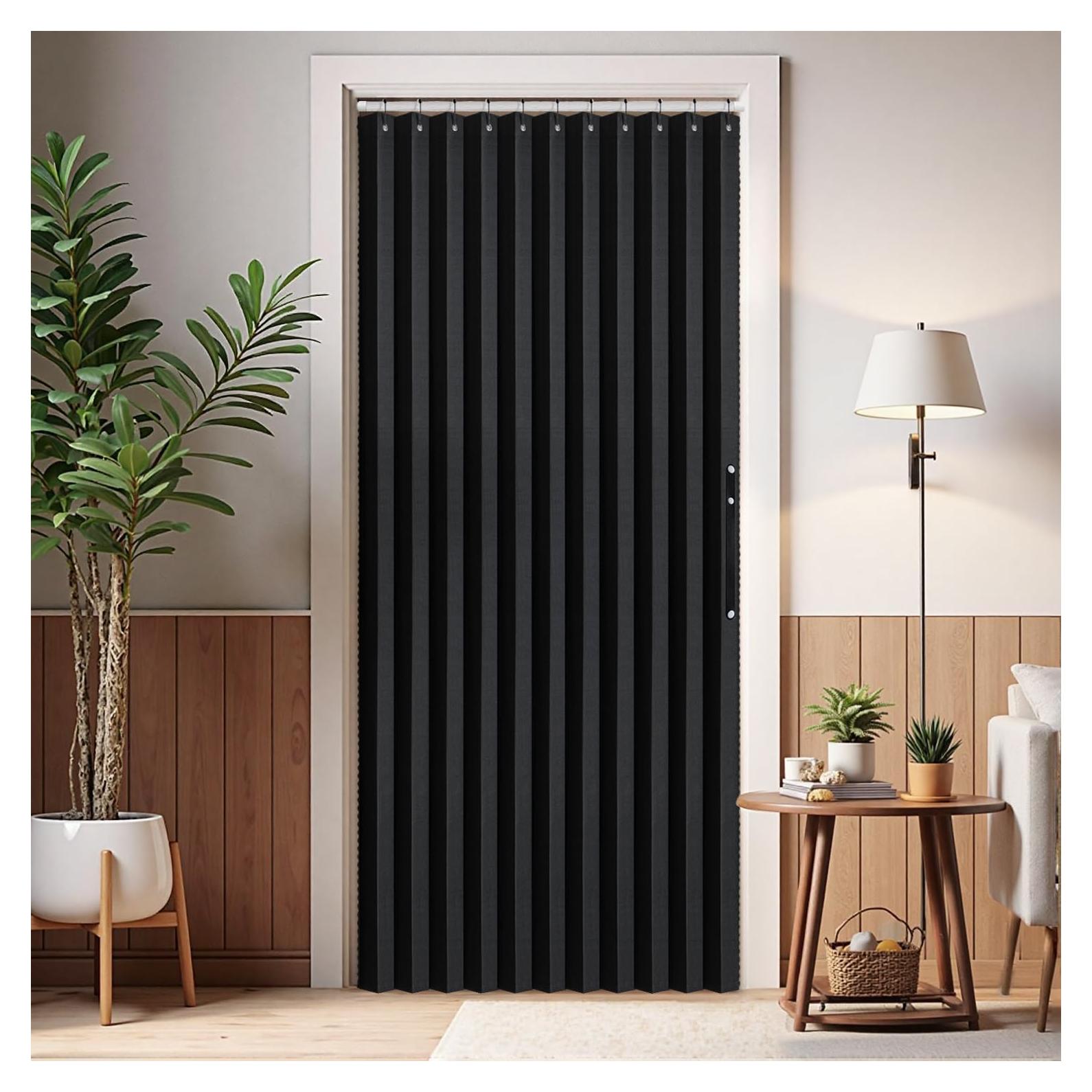 Cortina Magnética Plegable MIULEE 86x198 cm Negra