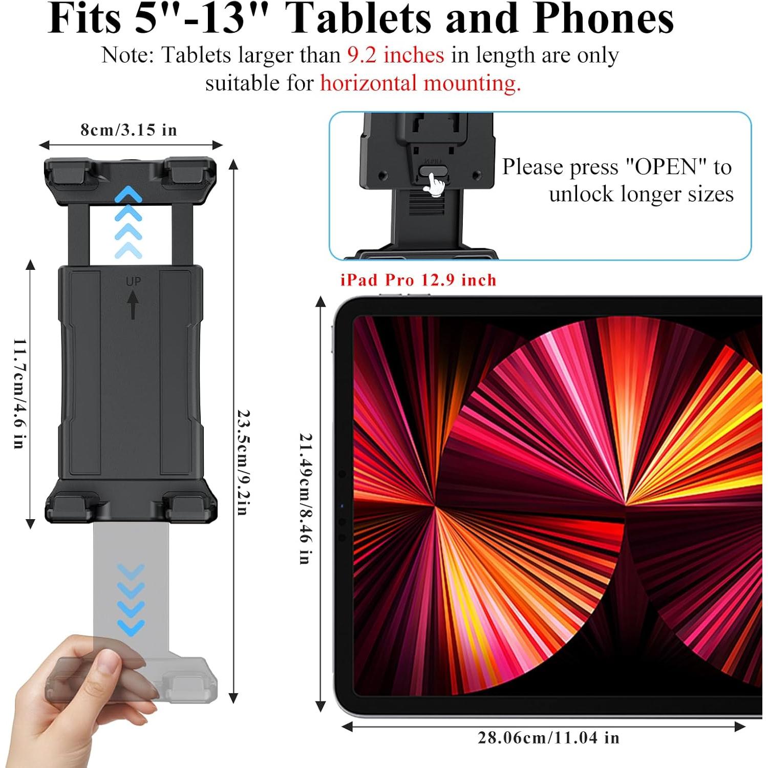 Soporte de Micrófono OHLPRO para Tableta iPad 5-13"
