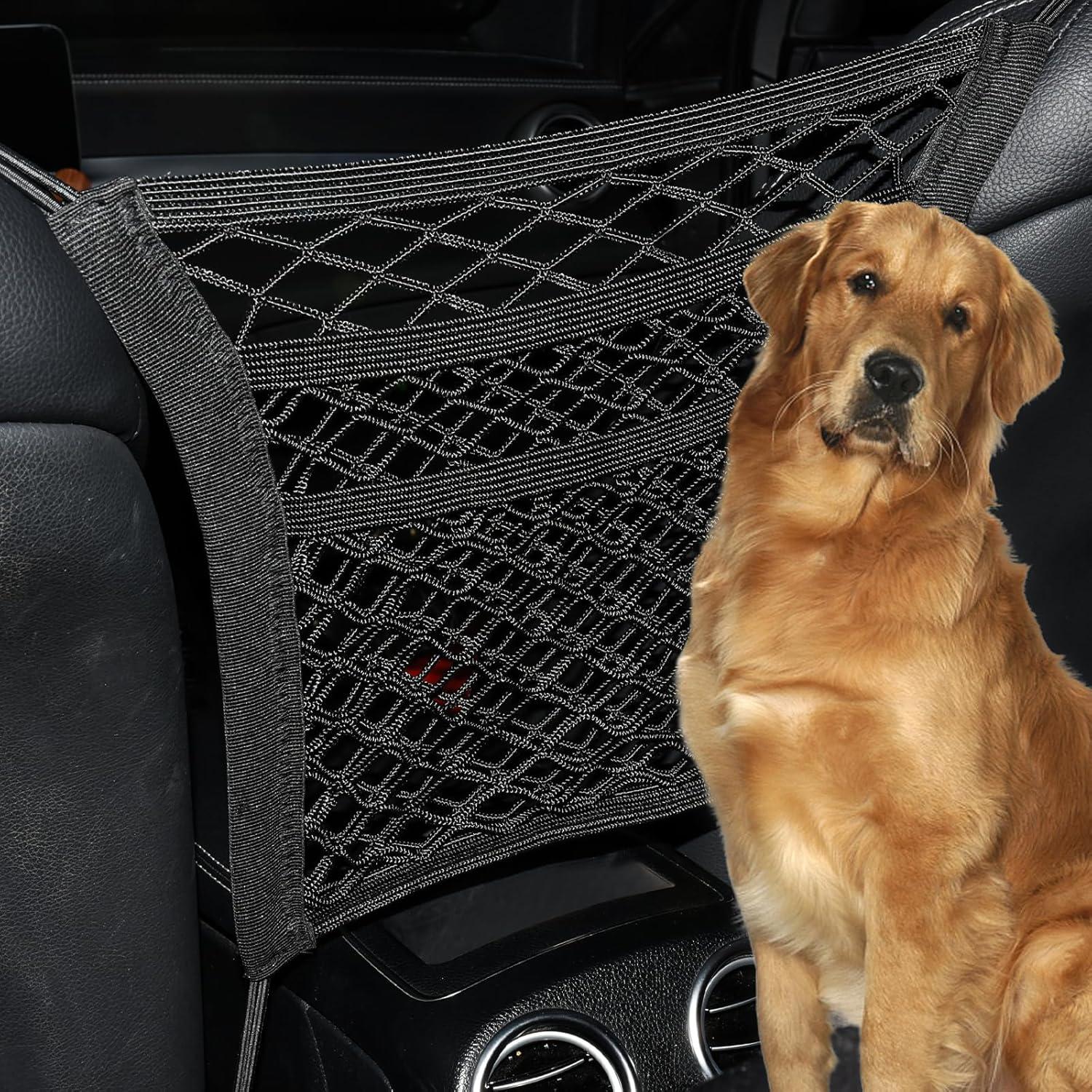 Organizador de Malla para Auto VEHIRIE 3 Capas Negro 30x27 cm