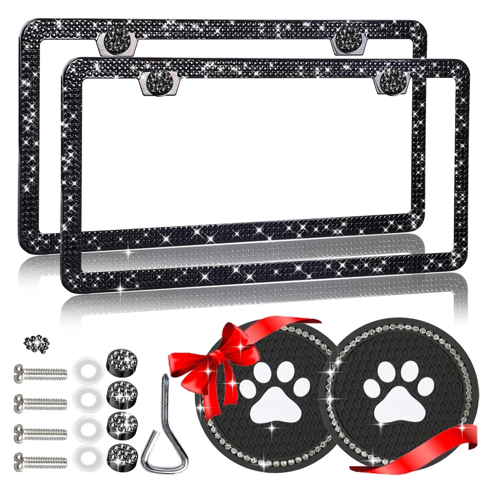 Marcos de Placas de Licencia Brillantes Rfocre - Paquete de 2