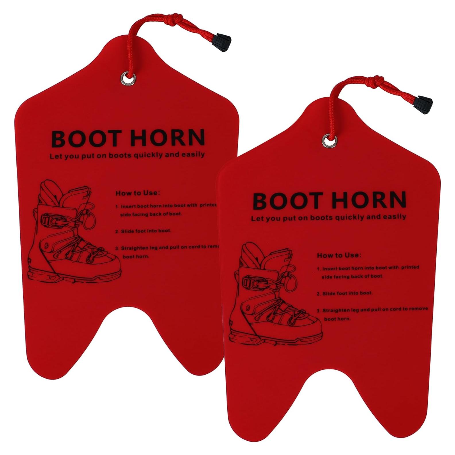 Cuerno para Botas de Esquí Wazitin 33 cm Cortable Rojo 2 Pcs