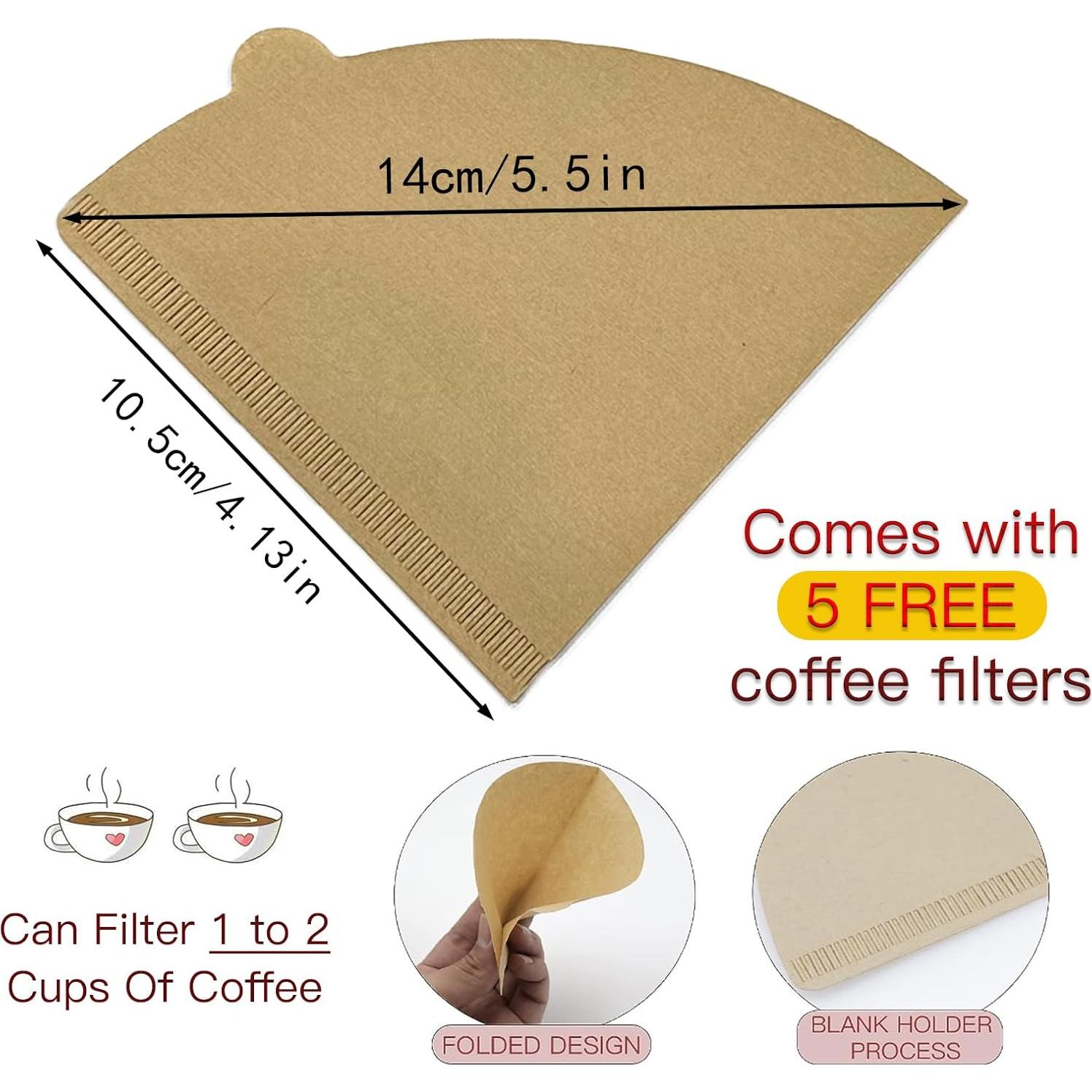 Goteador de Café Plegable Joyangy de Silicona Azul con 5 Filtros