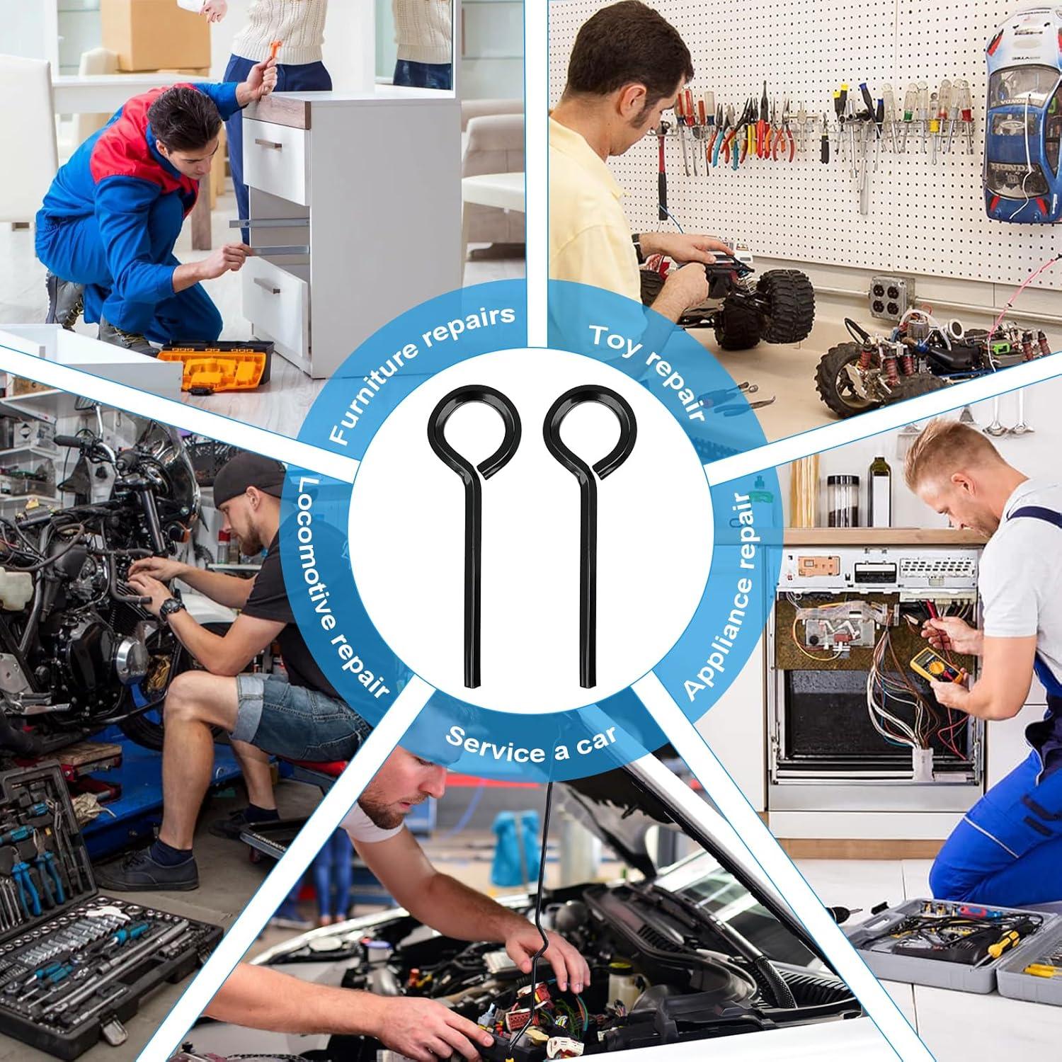 Juego de 12 Llaves Allen Hexagonales DENGXINWEI 5/32" Negro