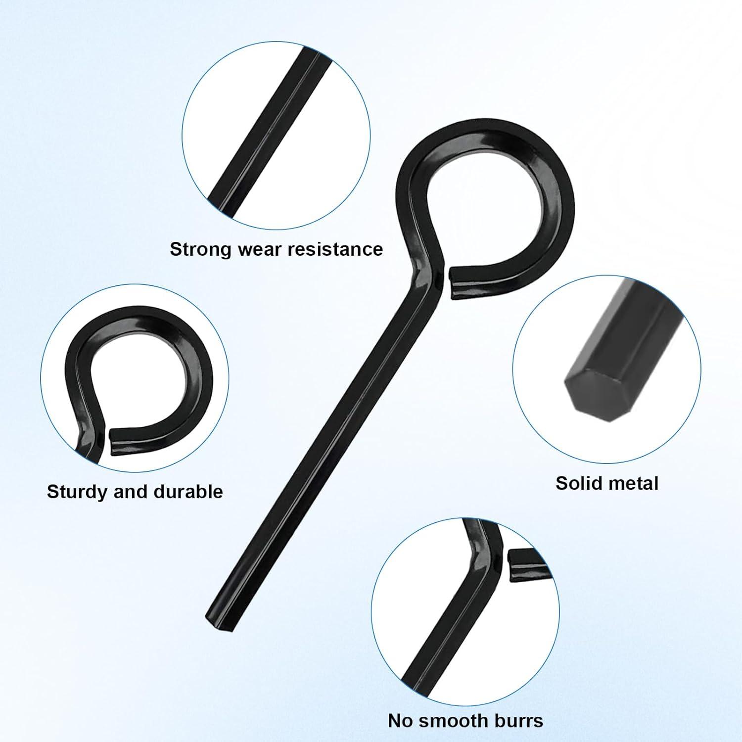 Juego de 12 Llaves Allen Hexagonales DENGXINWEI 5/32" Negro