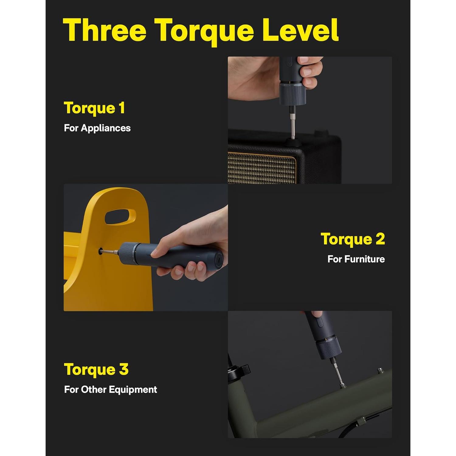 Destornillador Eléctrico HOTO 3.6V Inalámbrico con 12 Puntas