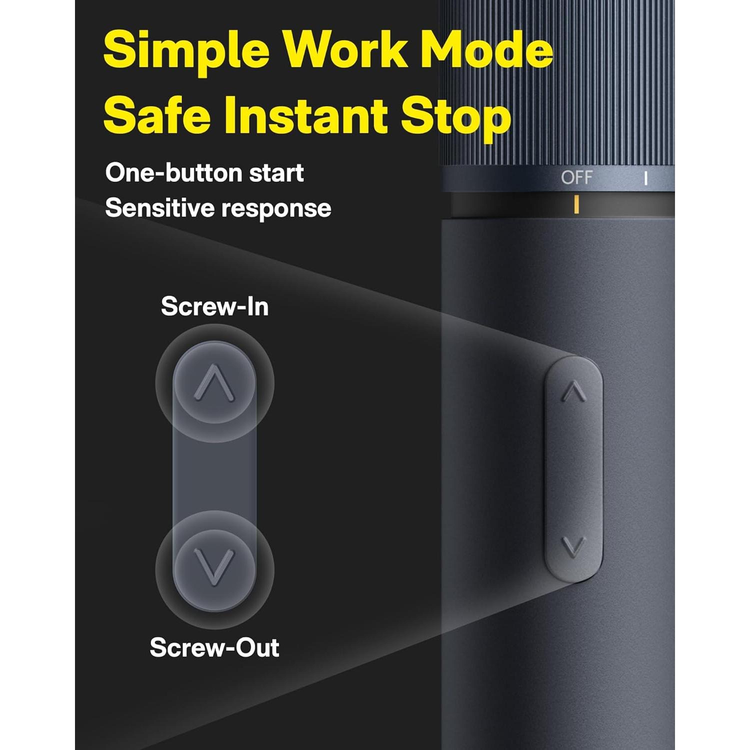 Destornillador Eléctrico HOTO 3.6V Inalámbrico con 12 Puntas